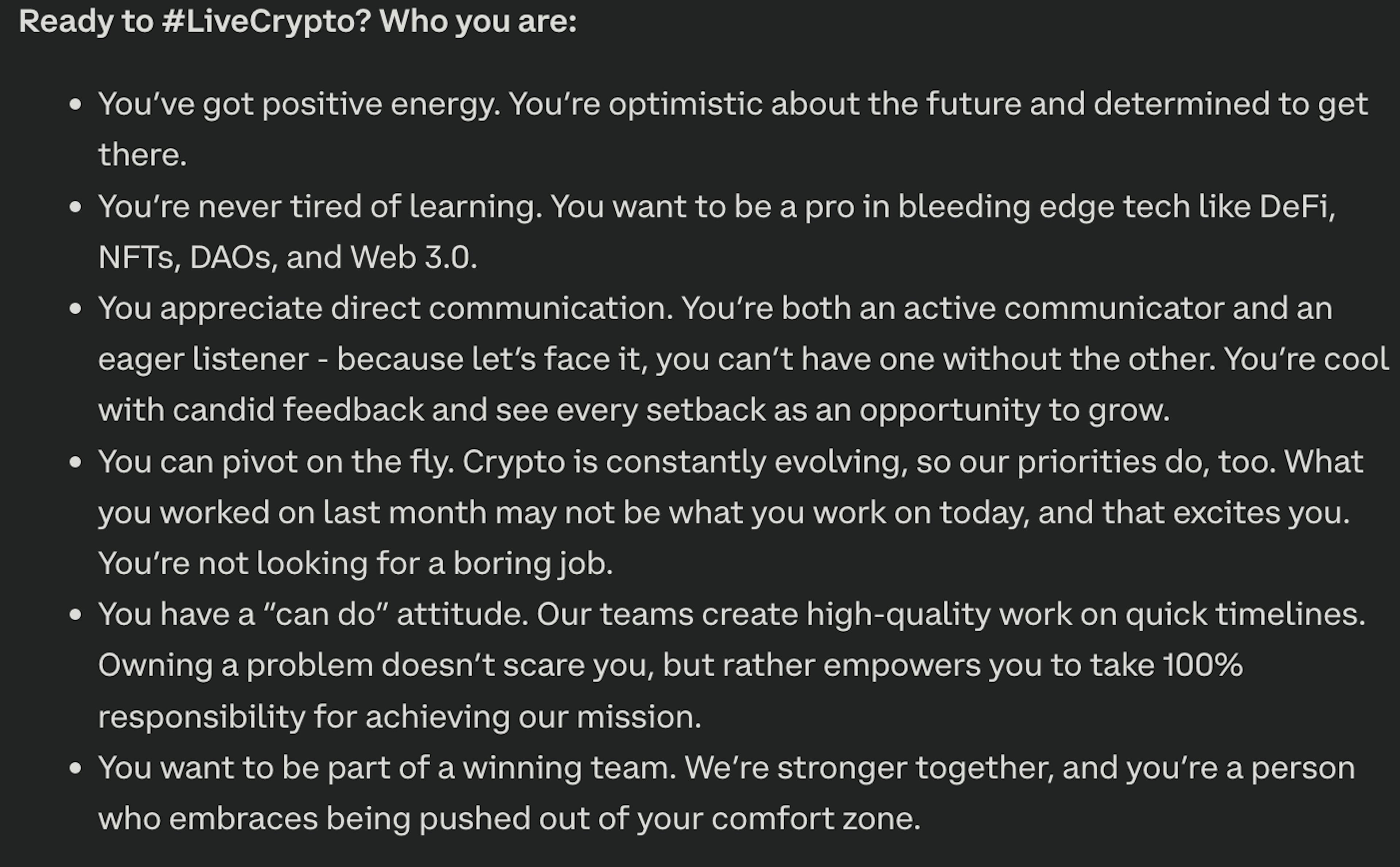 Screenshot of a Job Description | https://www.coinbase.com/careers/positions/3879035