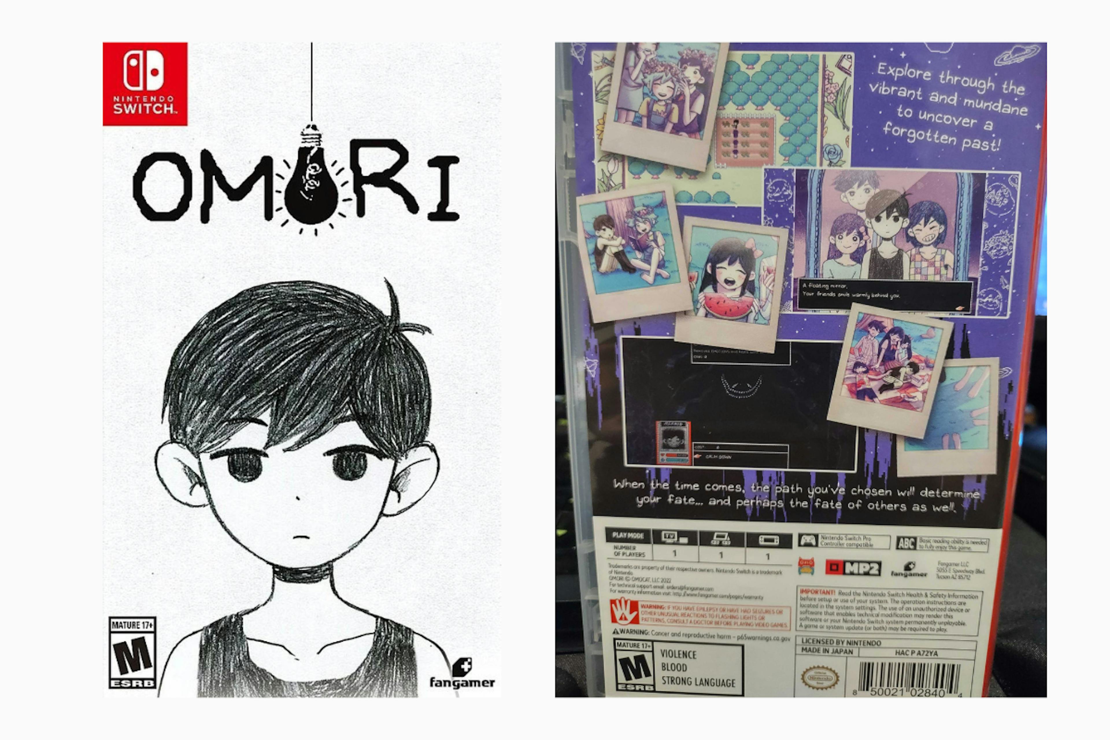 Omori Switch front and back cover art