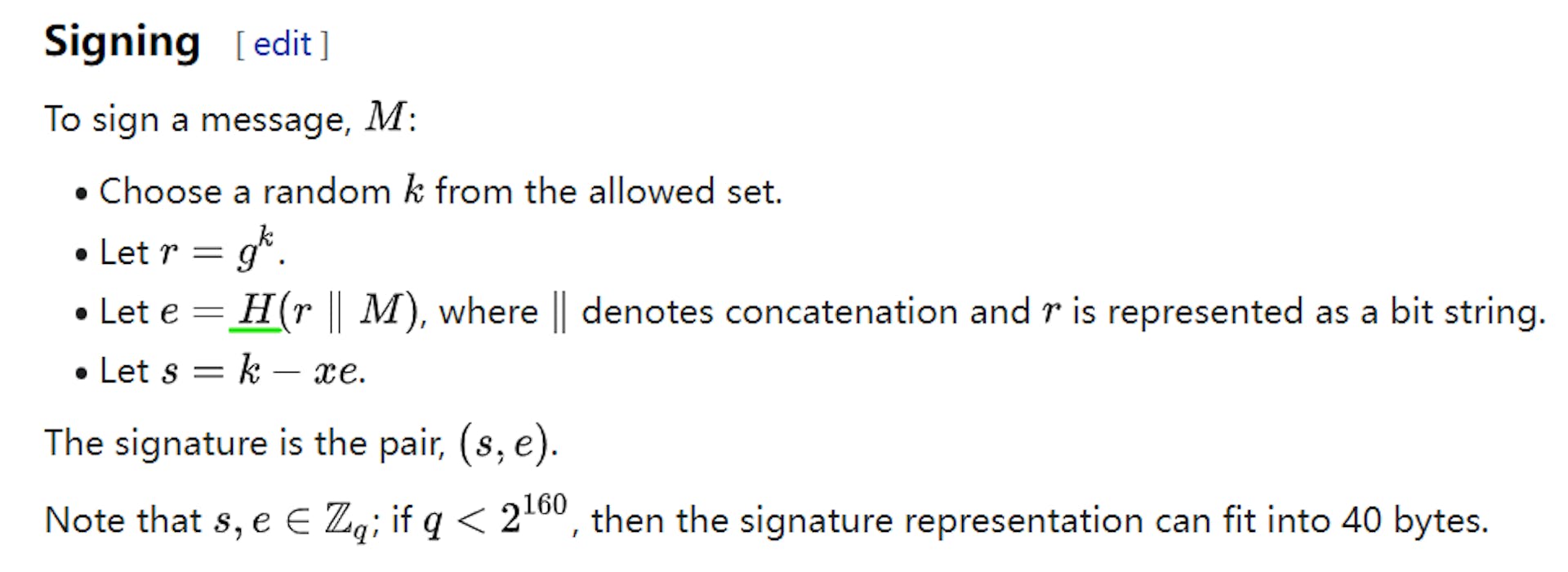 Figure 2. Schnorr signature process