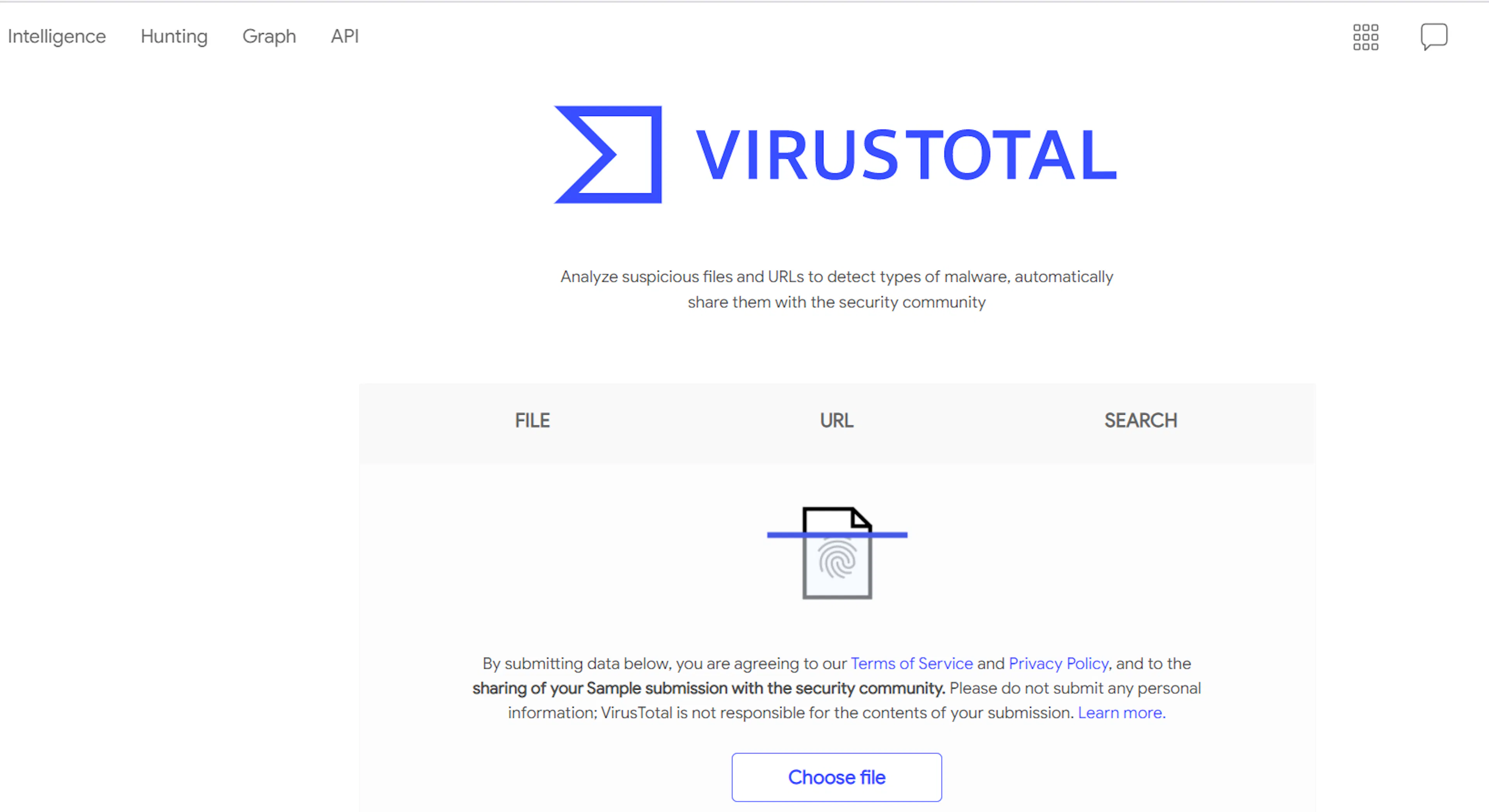 Virustotal Science VirusTotal site (Fig. 12)
