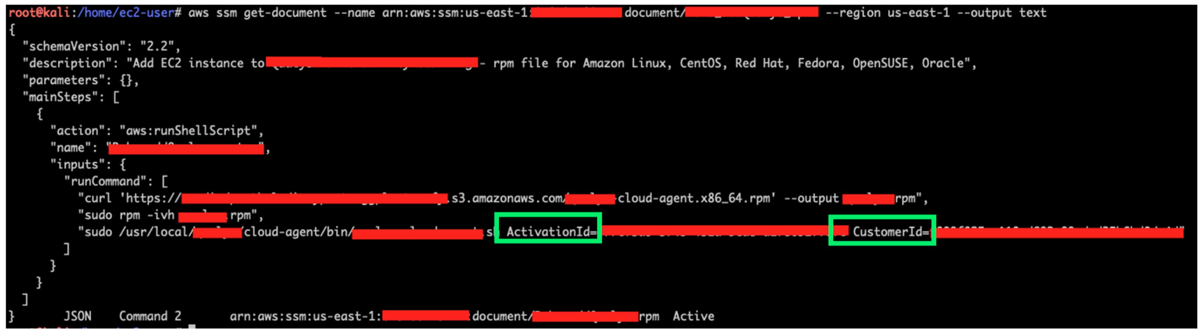 Figure 1: Activation & customer ID hardcoded