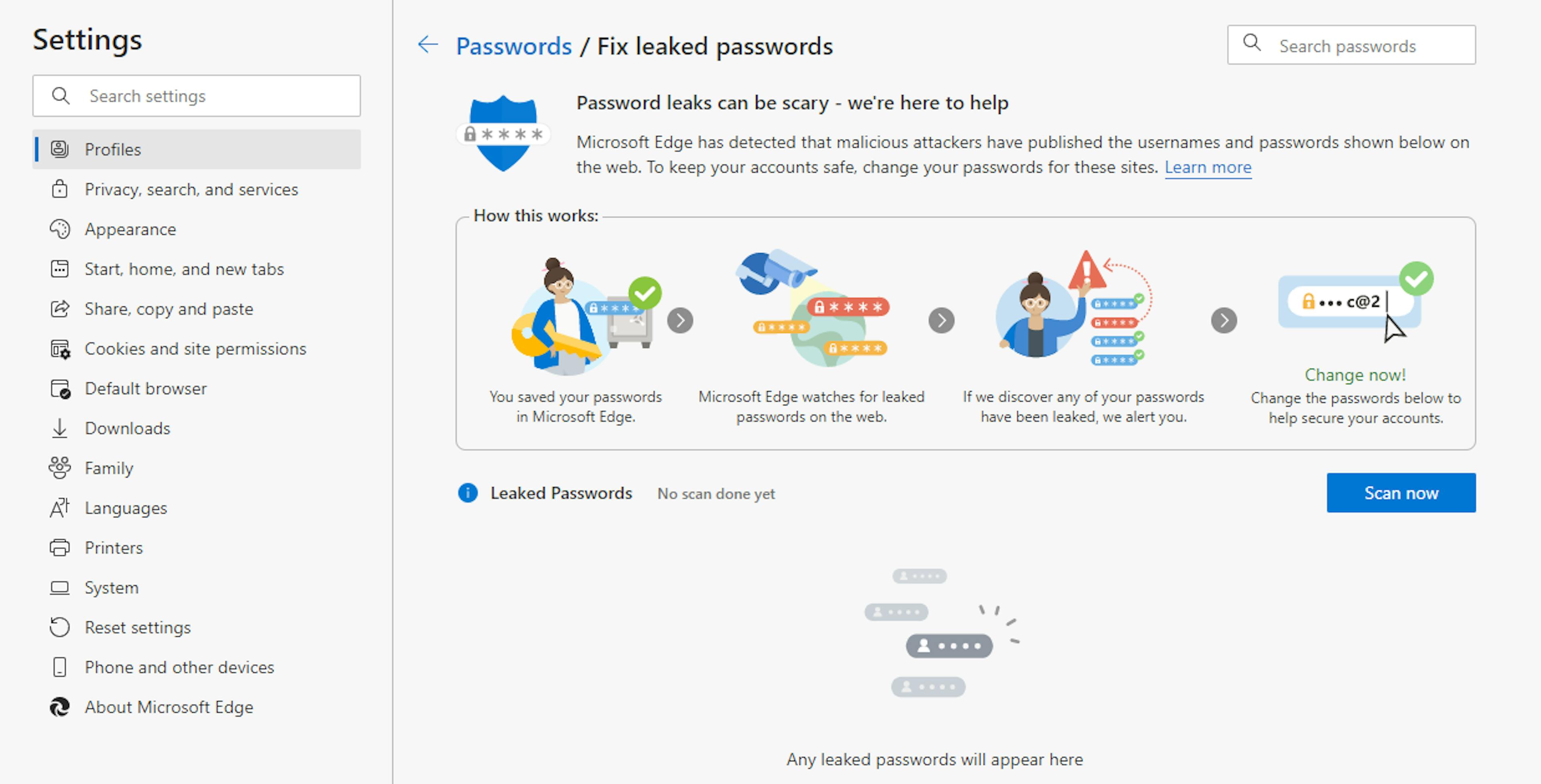 Leaked Password Scanner in Microsoft Edge (Fig. 4).