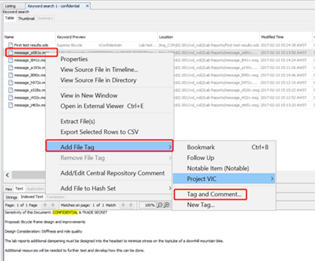 Figure 9. To add a Tag name Recovered Office Documents to each file types.
