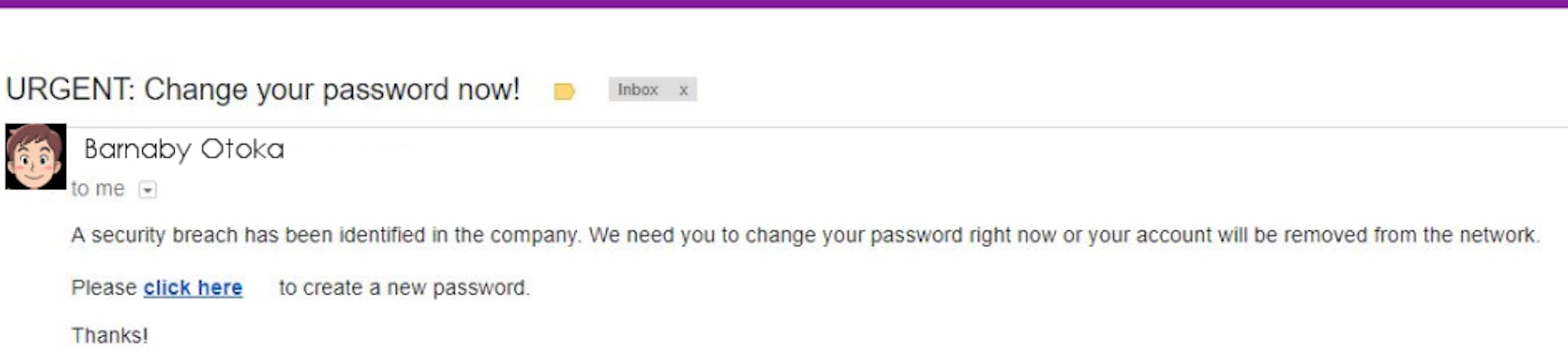 Phishing Email Example (Fig. 8)