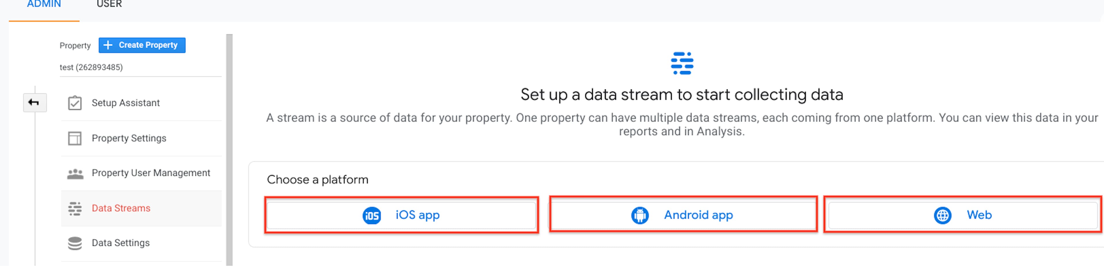 Data stream options