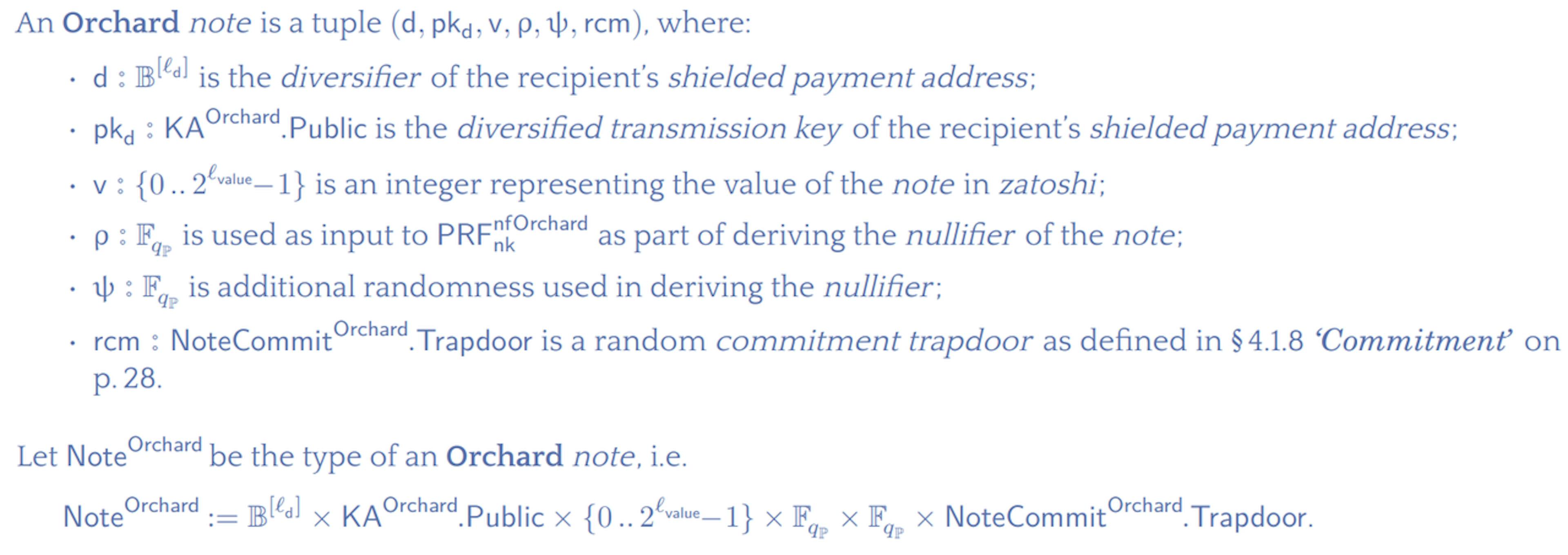 Fuente de la imagen (especificación del protocolo Zcash: sección 3.2, página 14))