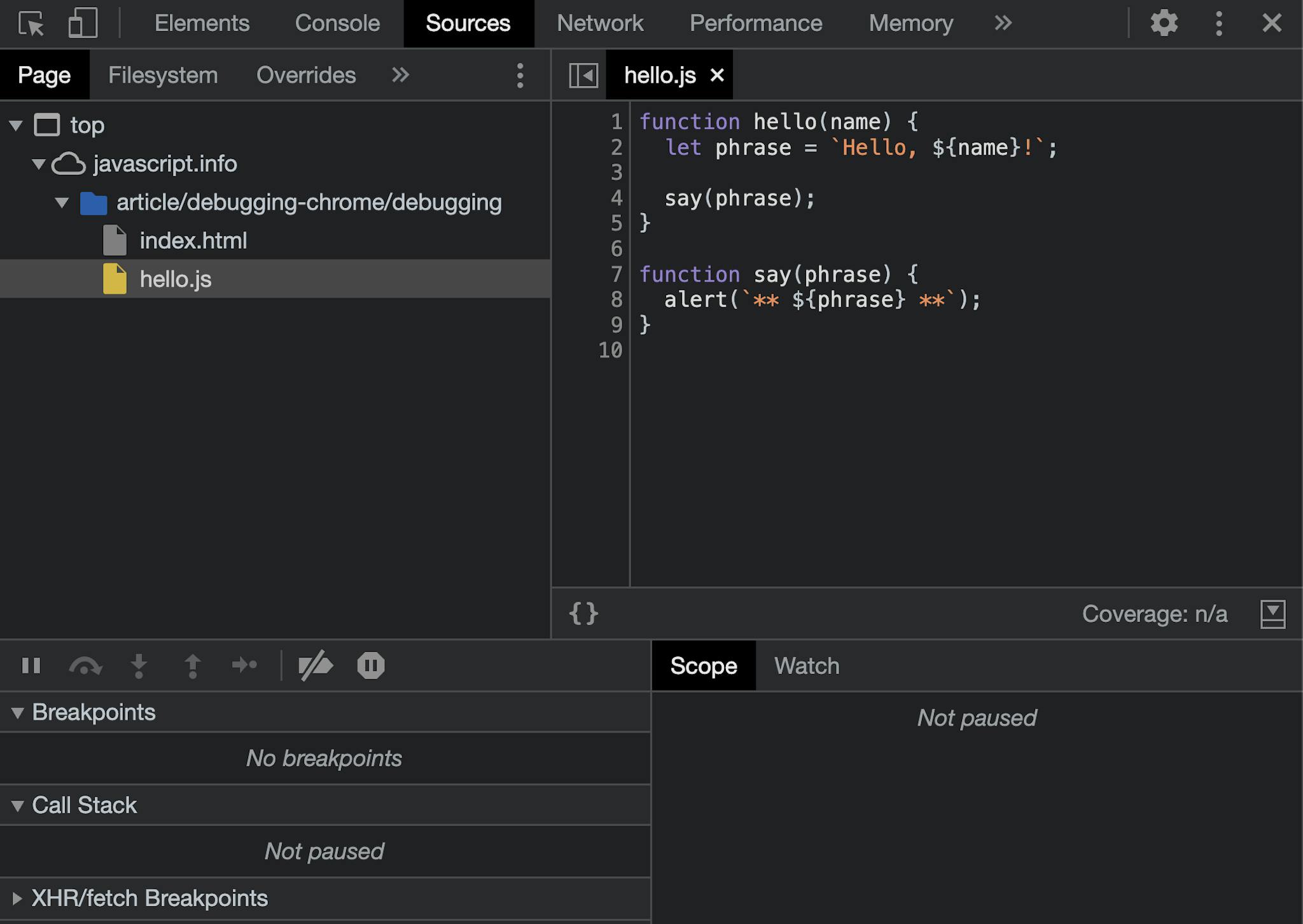 How to Debug JavaScript Right Inside Your Chrome Browser | HackerNoon