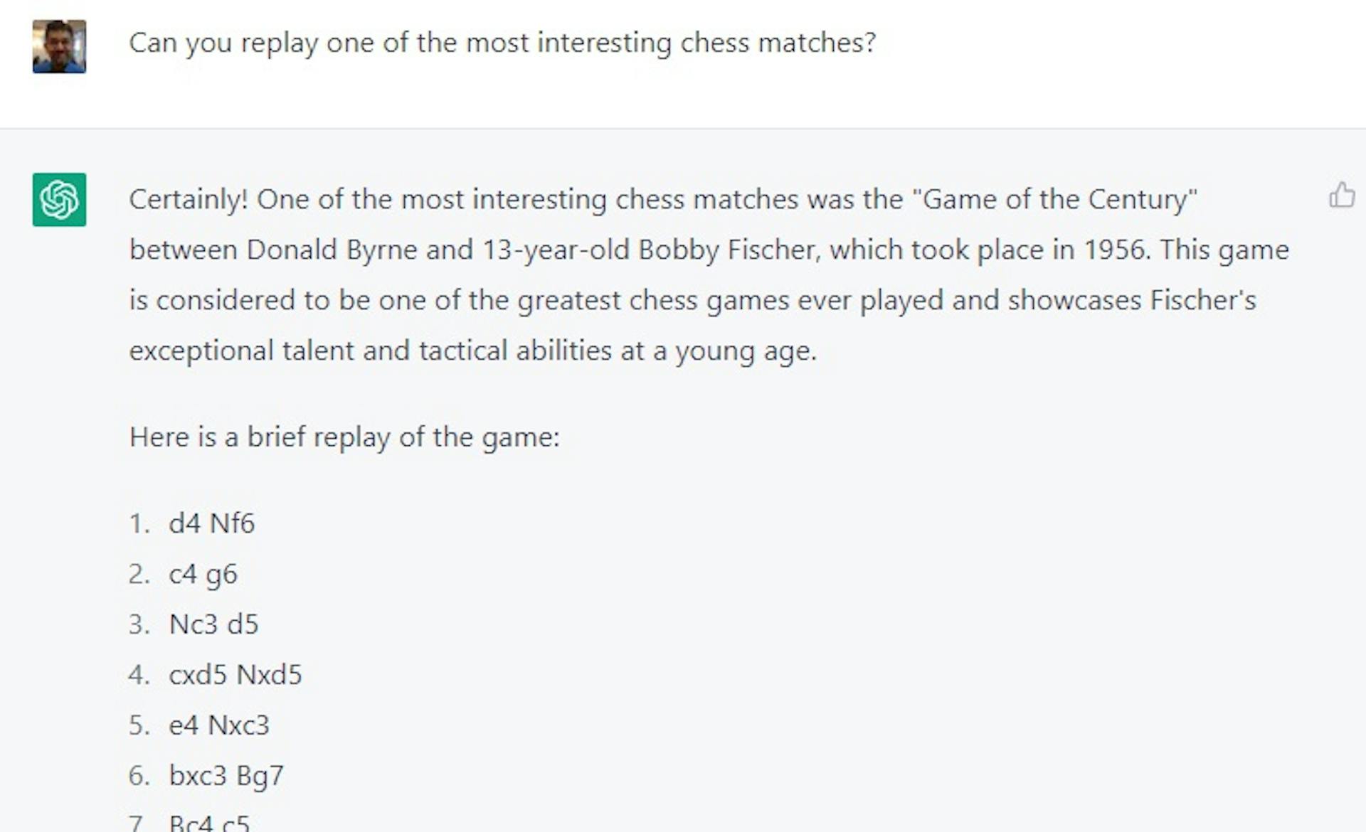 The greatest chess game