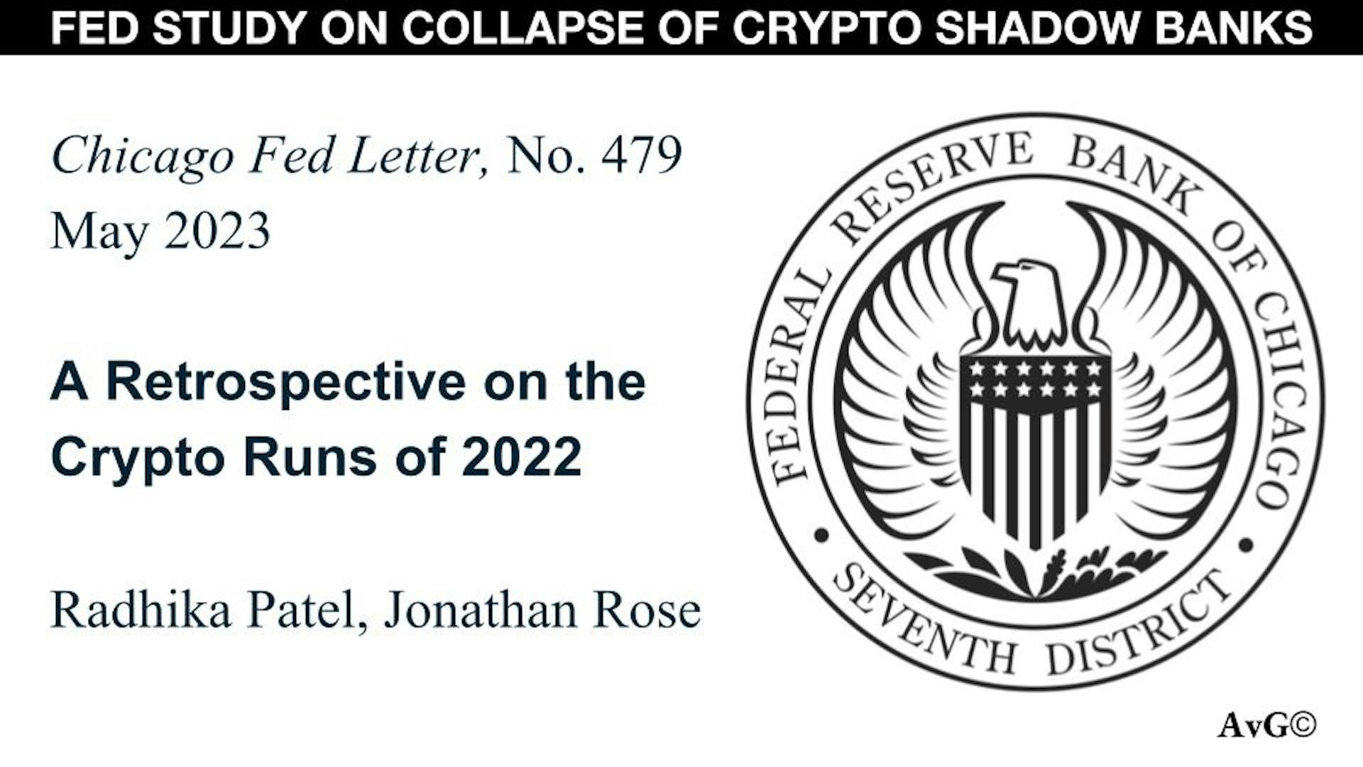 FED study about the Collapse of Crypto Shadow Banks