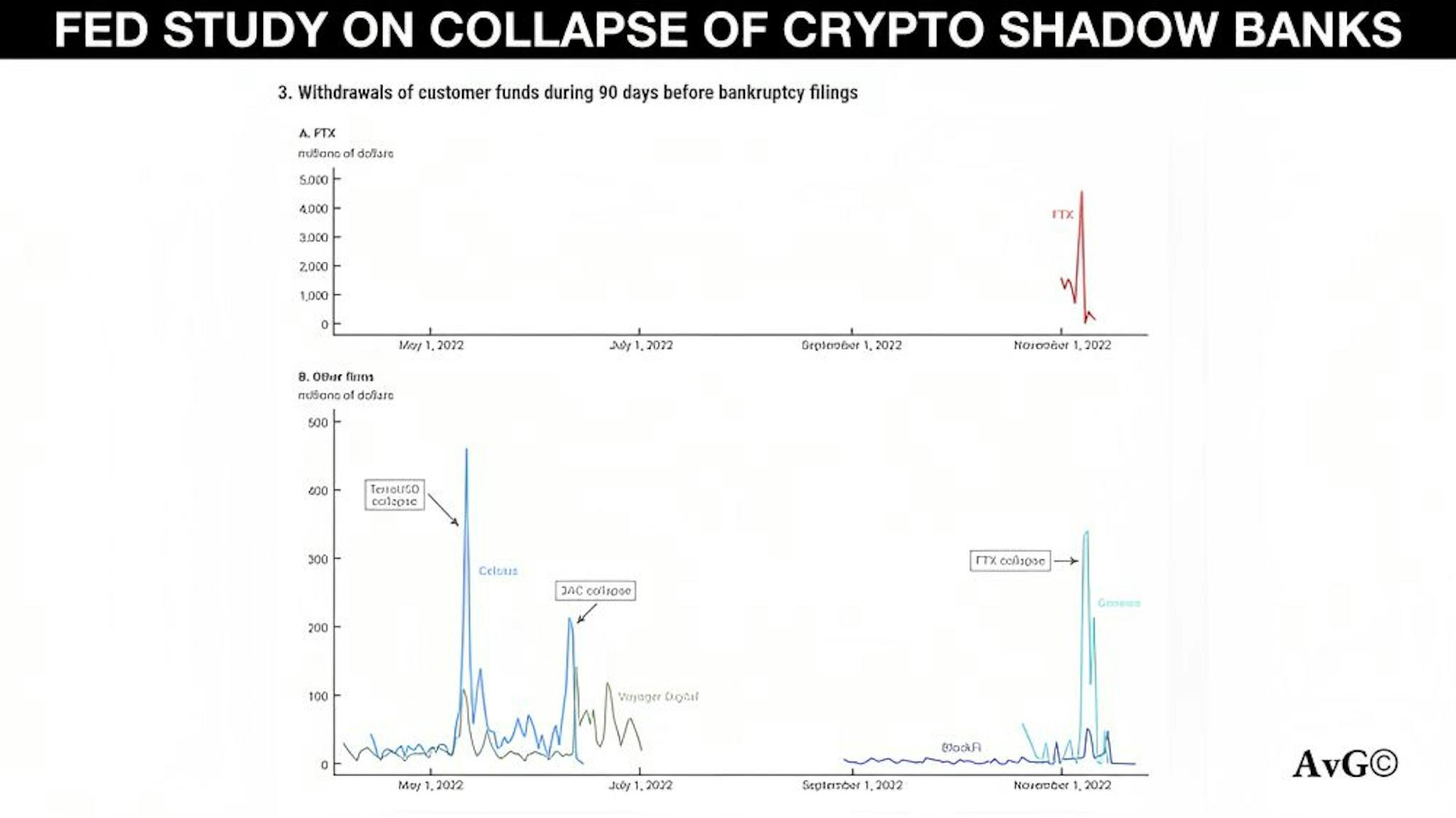 Shocks leading to the demise of Crypto Shadow Banks