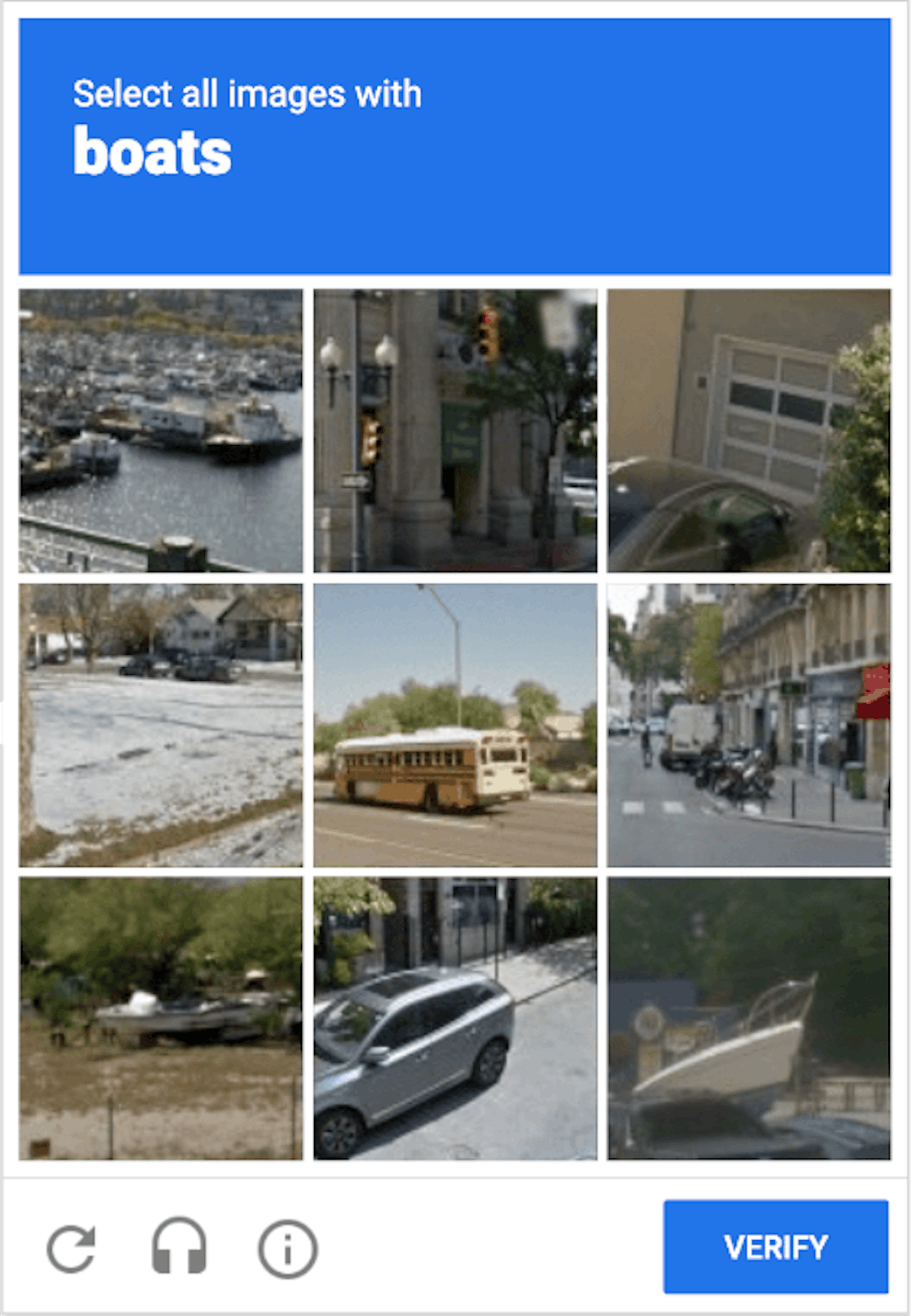 Một thử thách reCAPTCHA khác