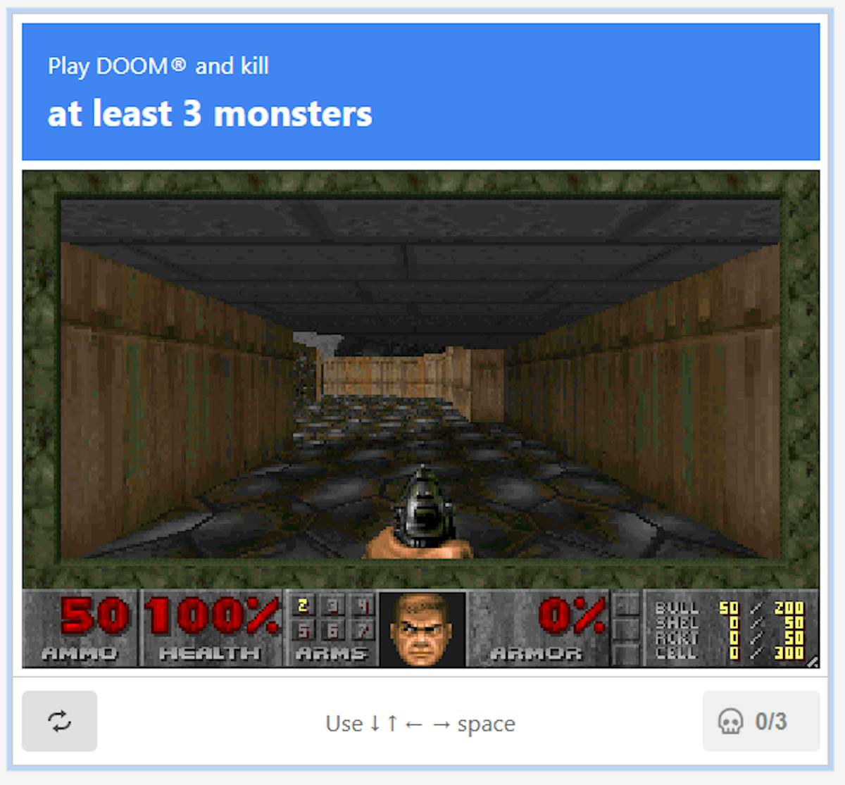 DOOM CAPTCHA in action!