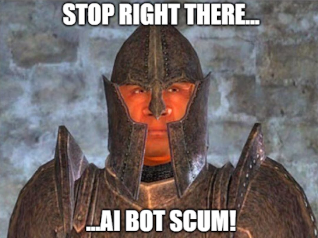 Typical Skyrim guard reaction…