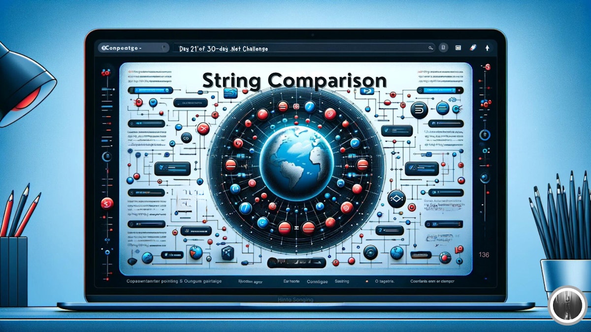 featured image - The 30-Day .NET Challenge - Day 21: StringComparison