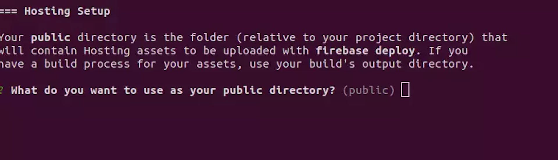 firebase init
