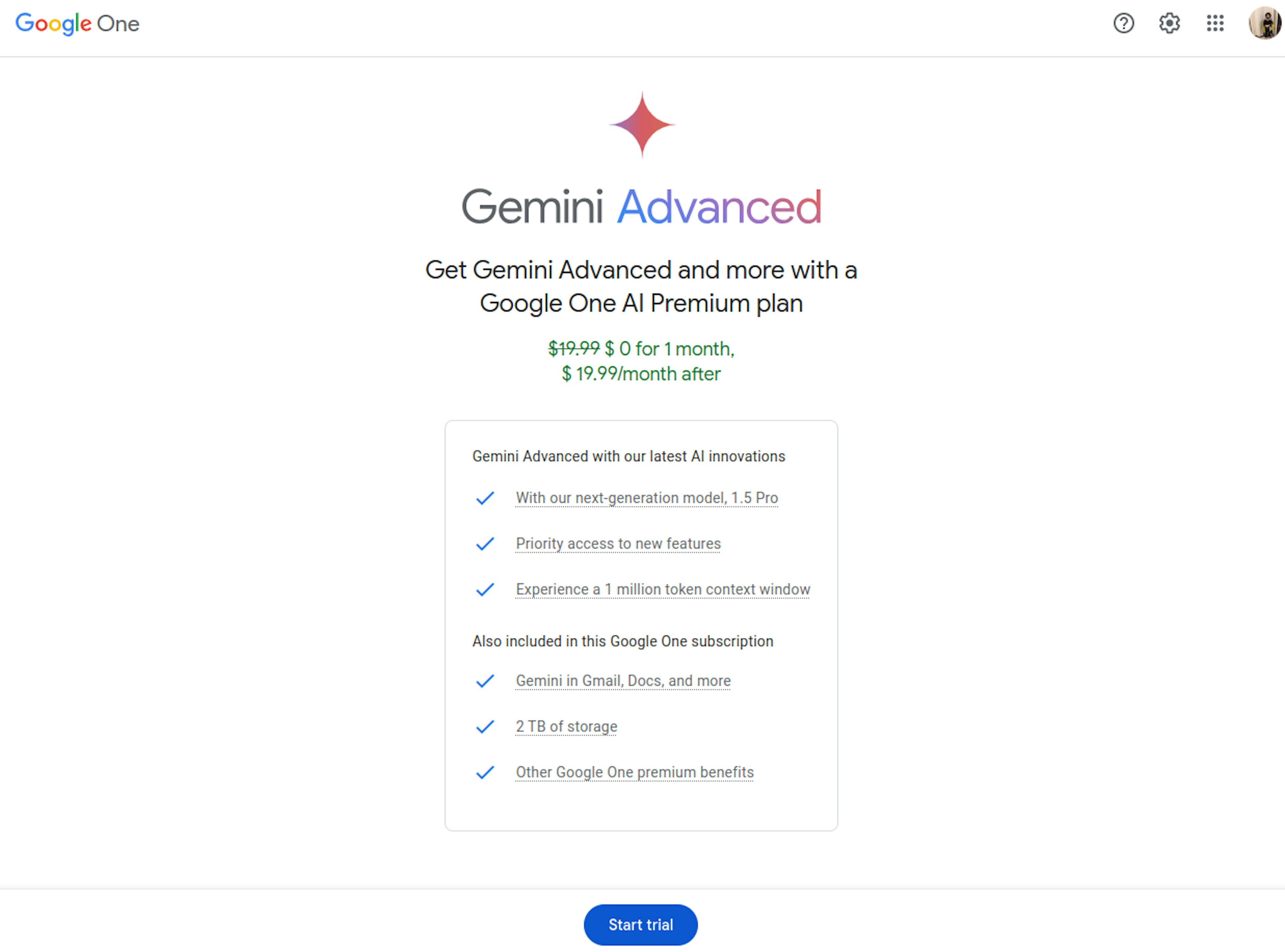 Gemini Advanced Free Trial