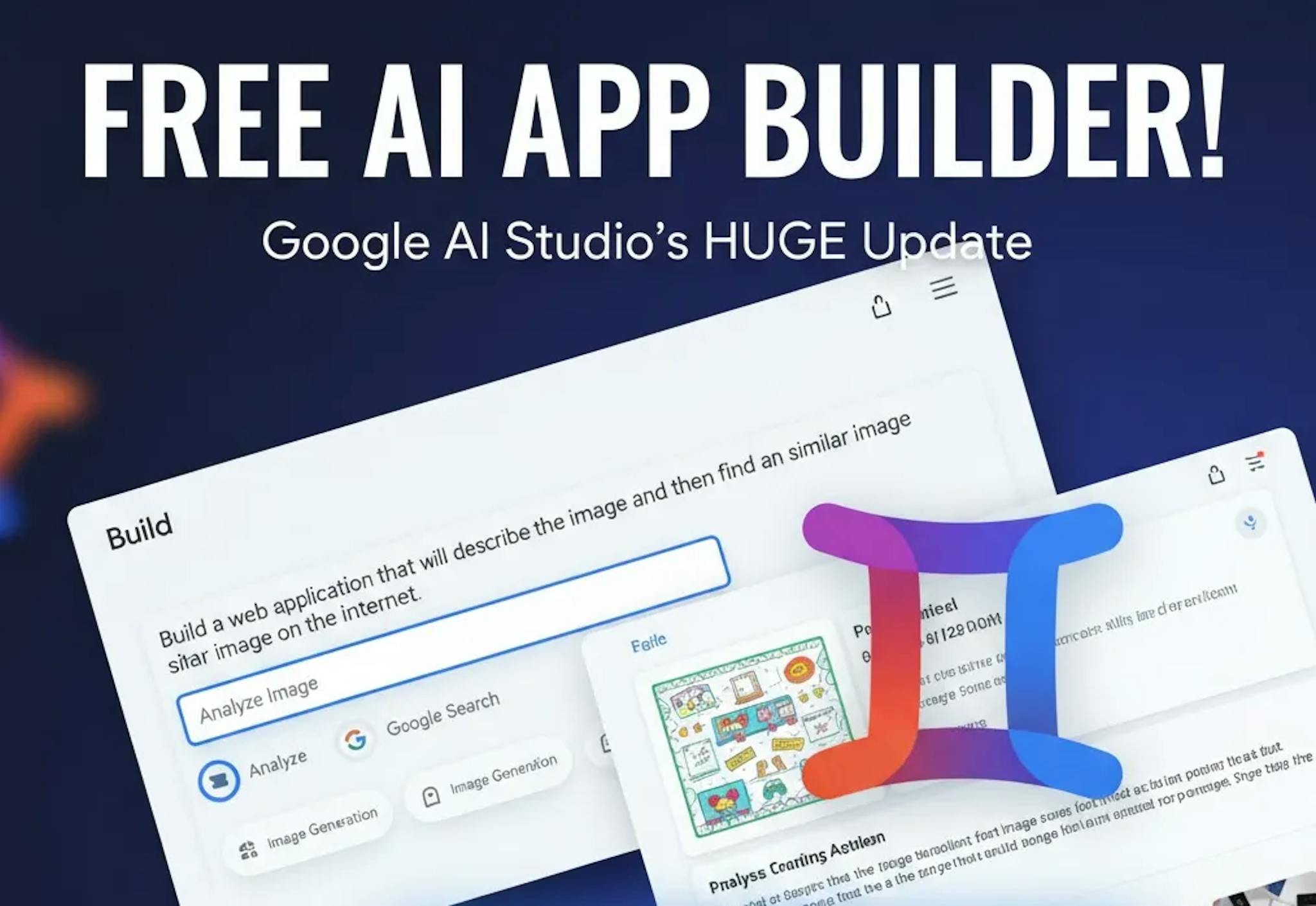 featured image - New Google AI Studio Build: A FREE AI App Builder
