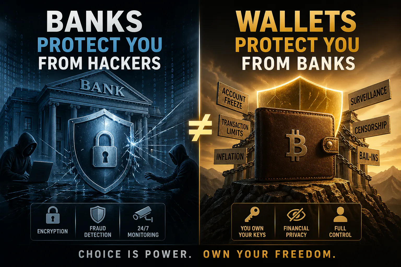 Banks Protect You From Hackers. Wallets Protect You From Banks