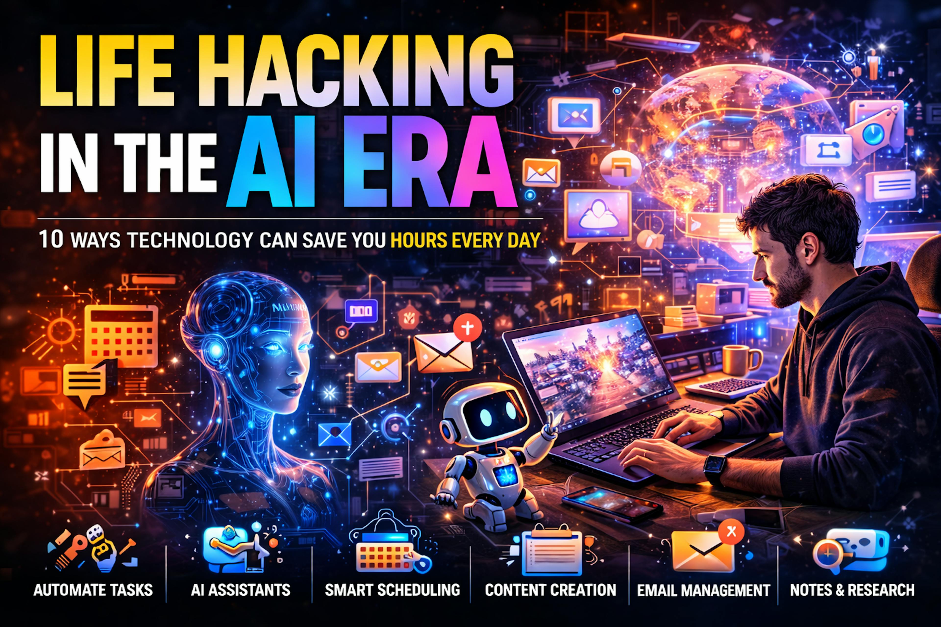 featured image - Life Hacking in the AI Era: 10 Ways Technology Can Save You Hours Every Day