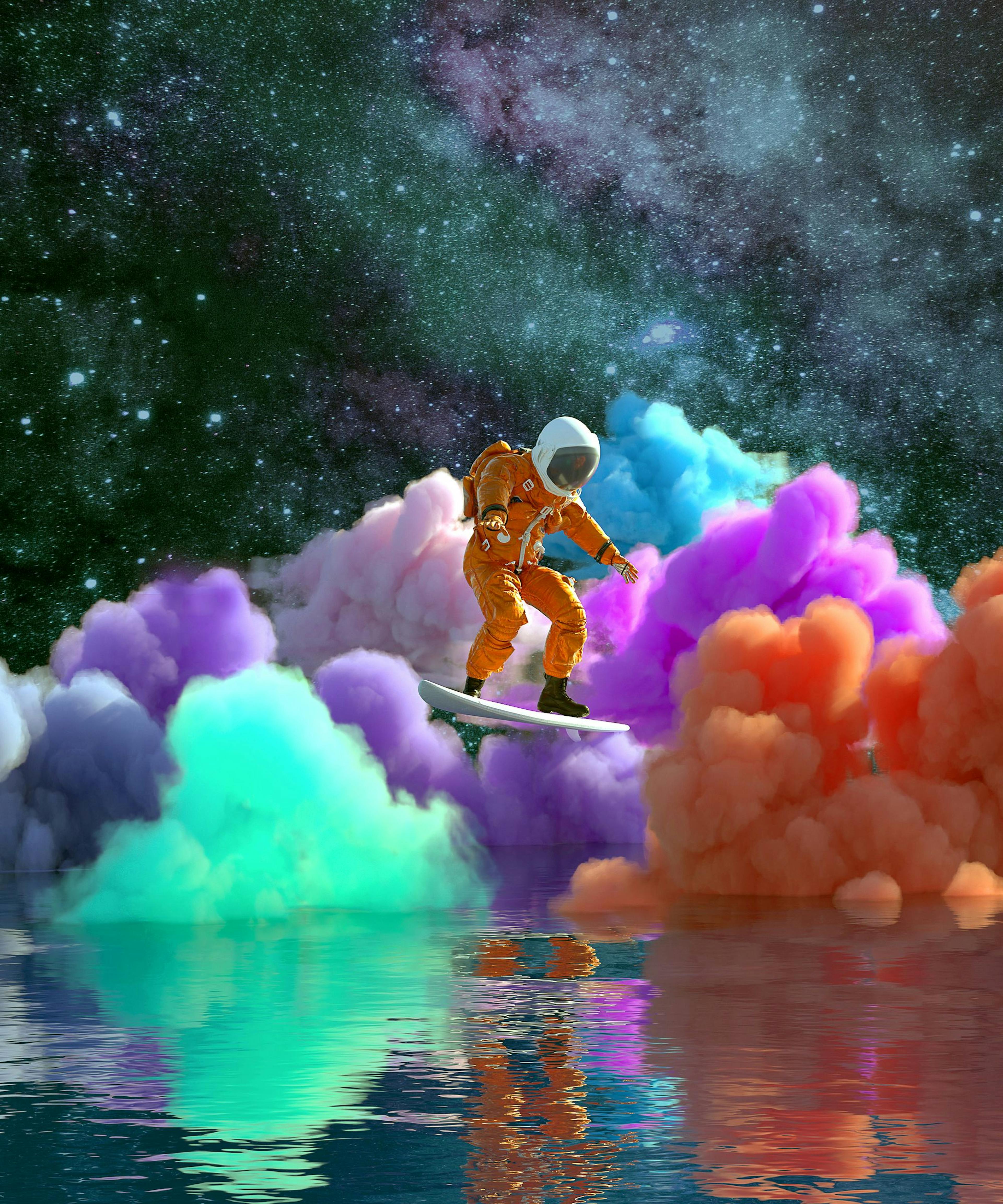 "Cloud Surfer" by @mbsjq https://superrare.com/mbsjq