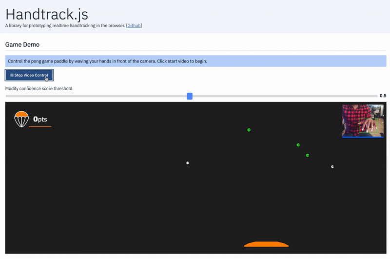 Handtrack.js: Hand Tracking Interactions in the Browser using ...
