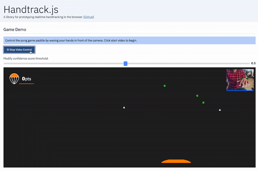 Handtrack.js: Hand Tracking Interactions in the Browser using ...