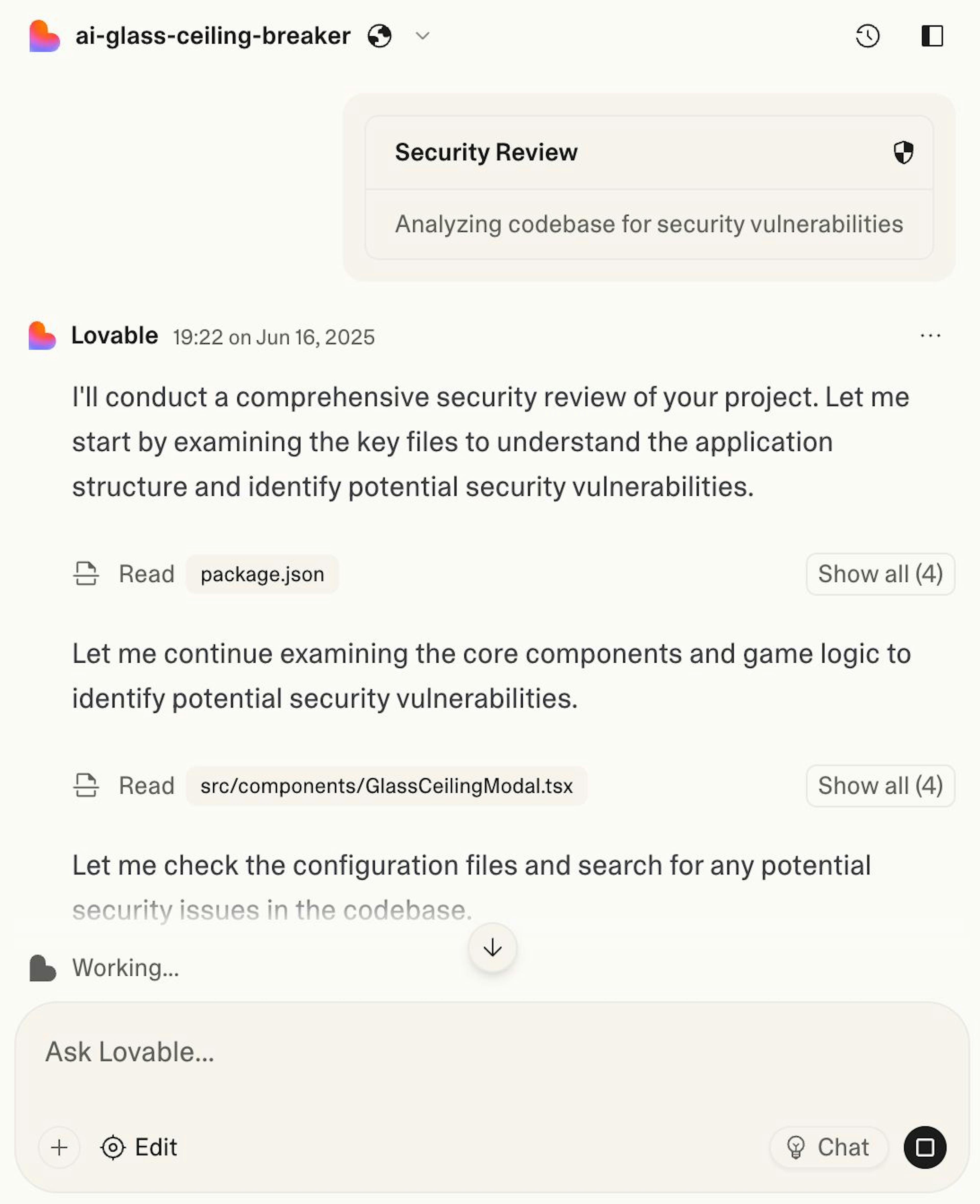 Lovable Security Check