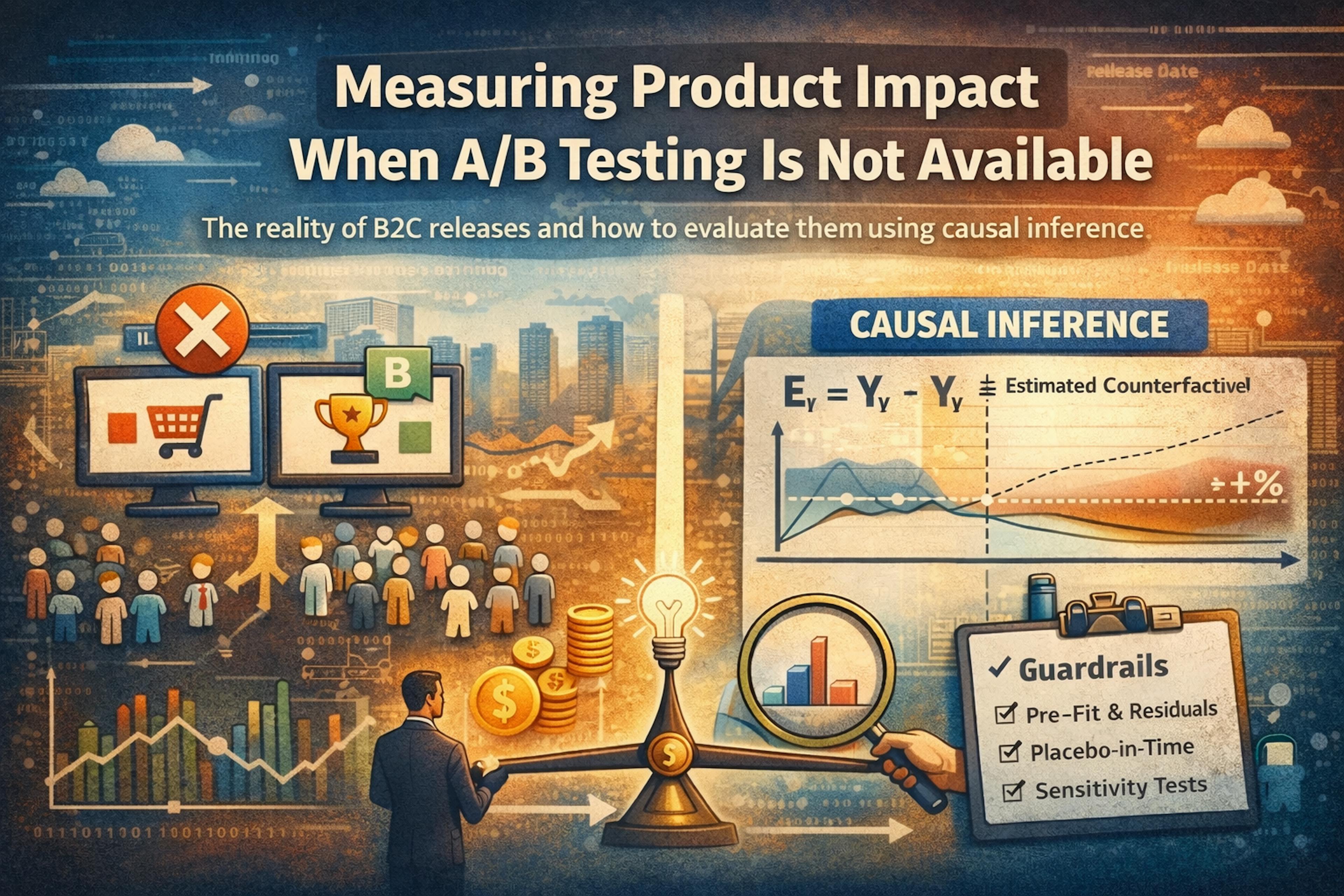 featured image - Measuring Product Impact When A/B Testing Is Not Available