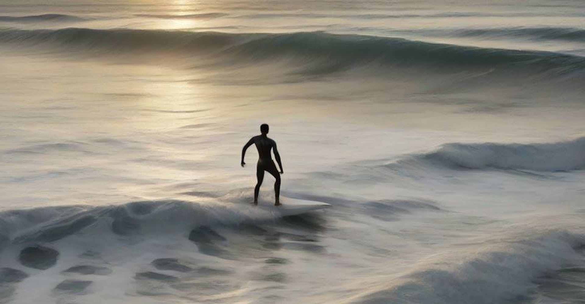 Le surfeur solitaire surfe sur la vague sur le vaste océan de pages Web statiques
