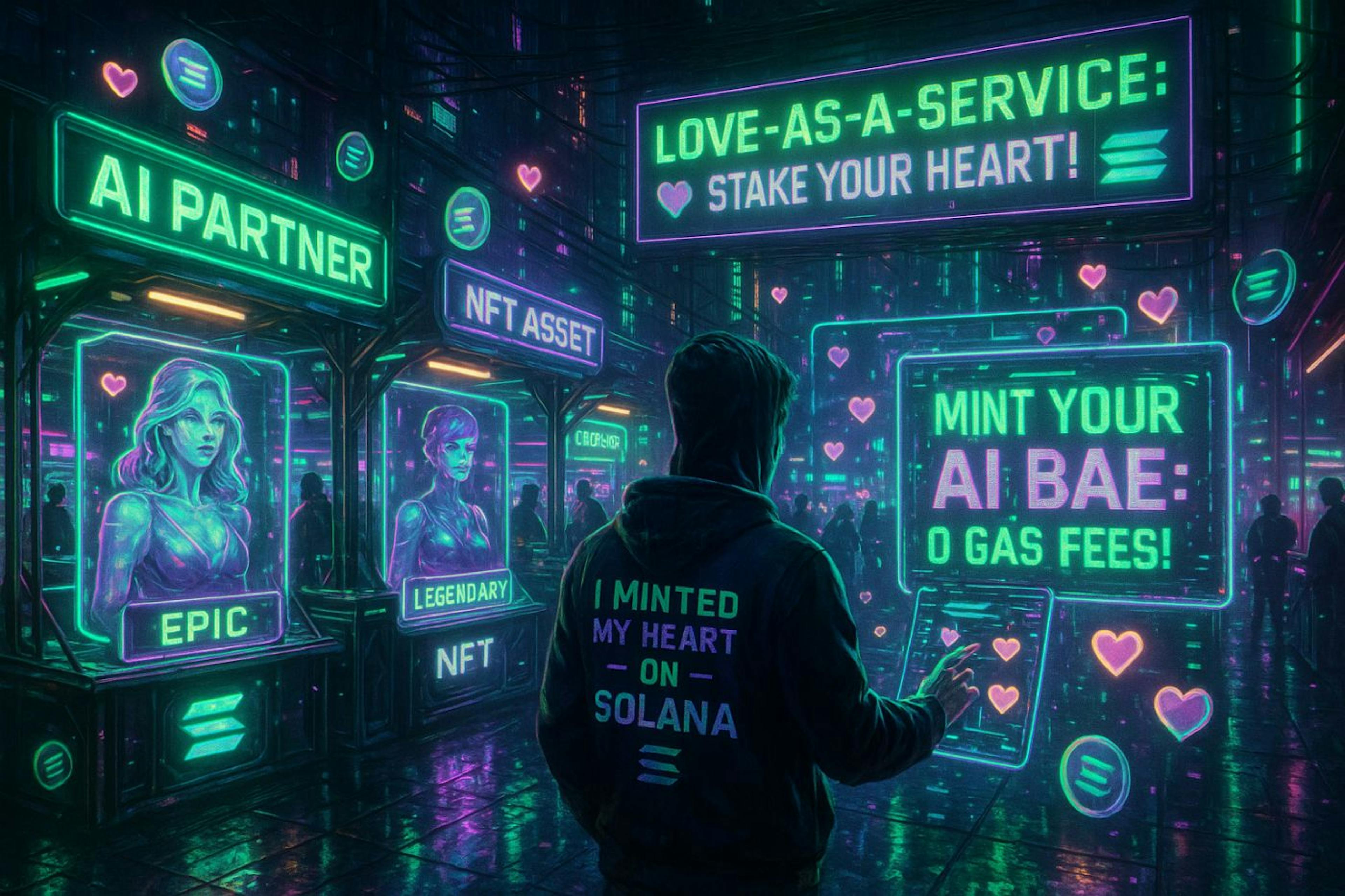 Mint your AI bae on Solana - love’s the hottest NFT drop in this Web3 marketplace.