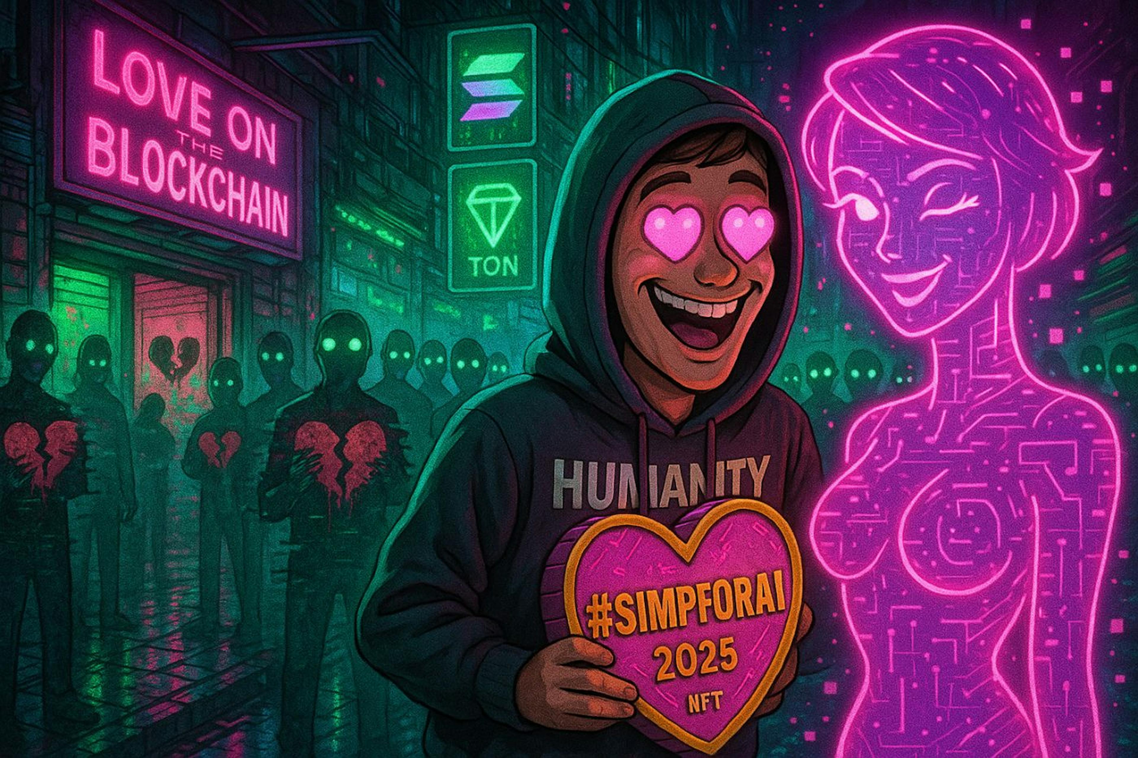 Humanity simps hard for AI baes - #SimpForAI trends as real love gets left on read.