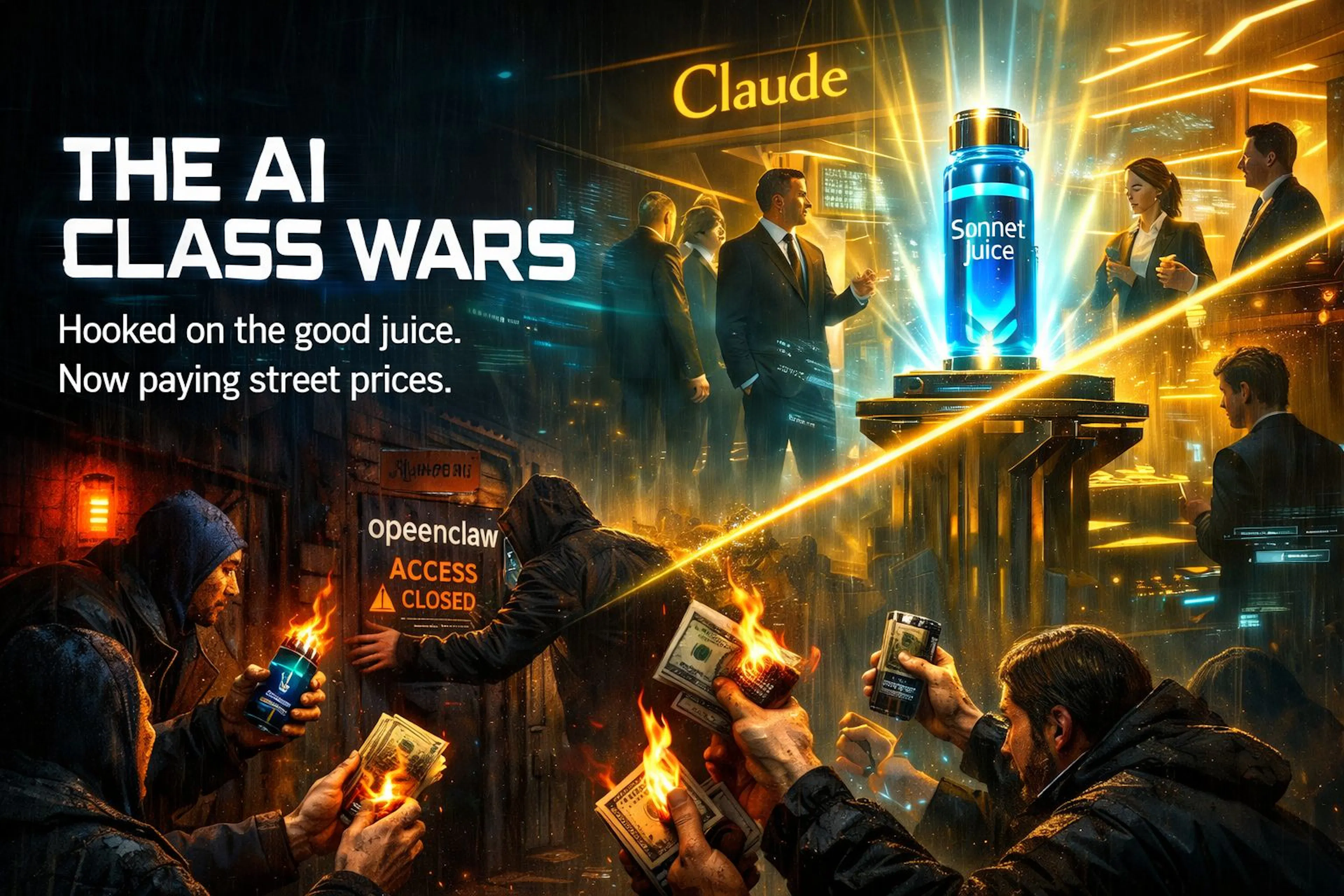 featured image - The AI Class Wars: Hooked on the Good Stuff, Now Paying Street Prices for Claude Sonnet Juice