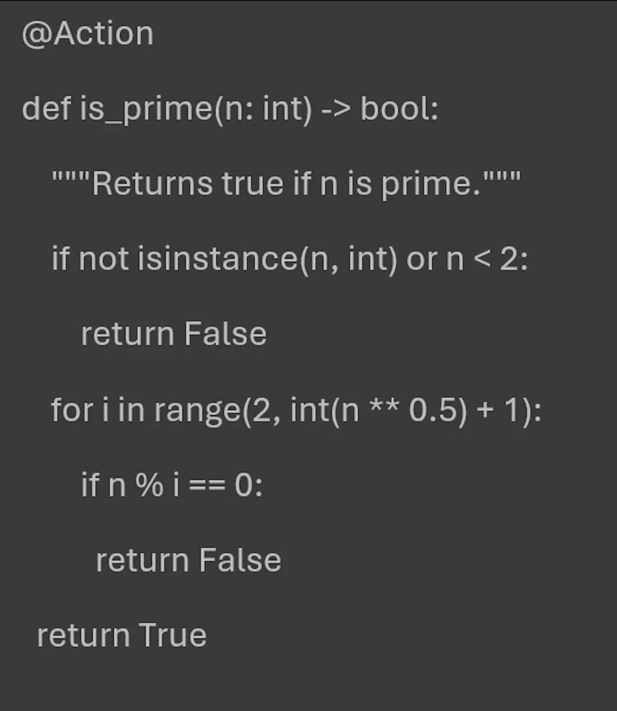prime number code block dialogflow