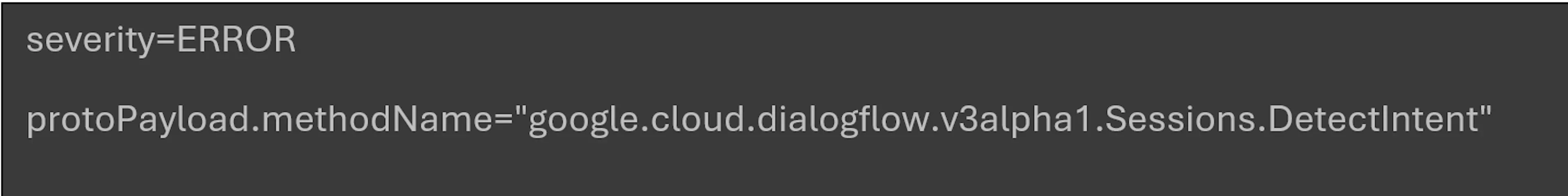 failed user requests cloud logging query