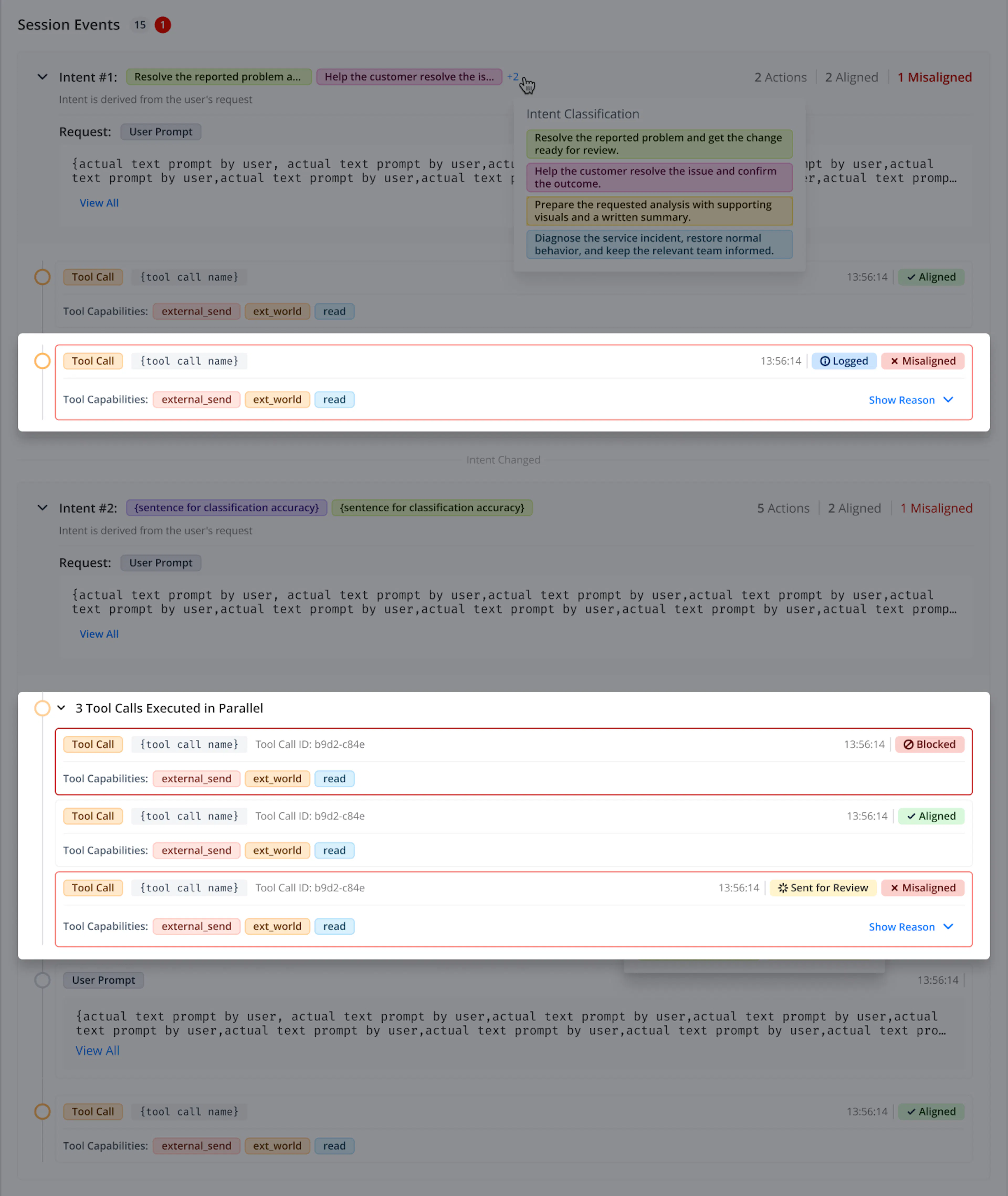 Varonis Atlas audits every action and action intent across the entire session for investigations and reporting.