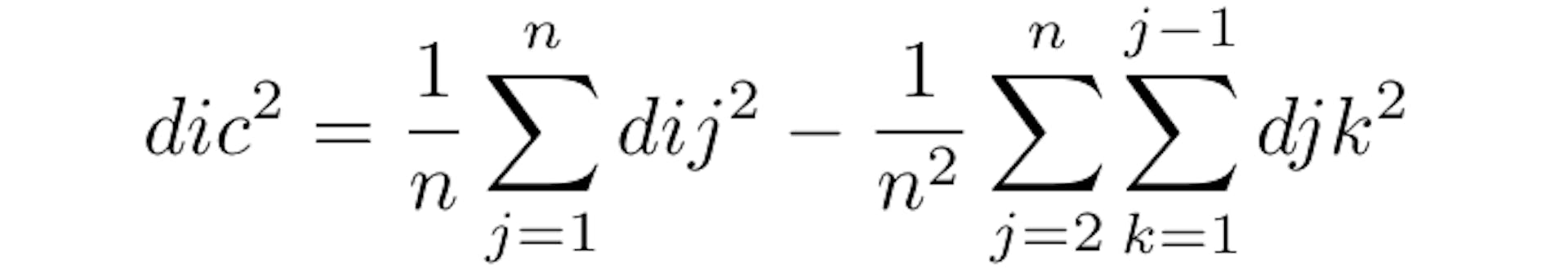 Distance between a Node (i) and Center of Mass (c)