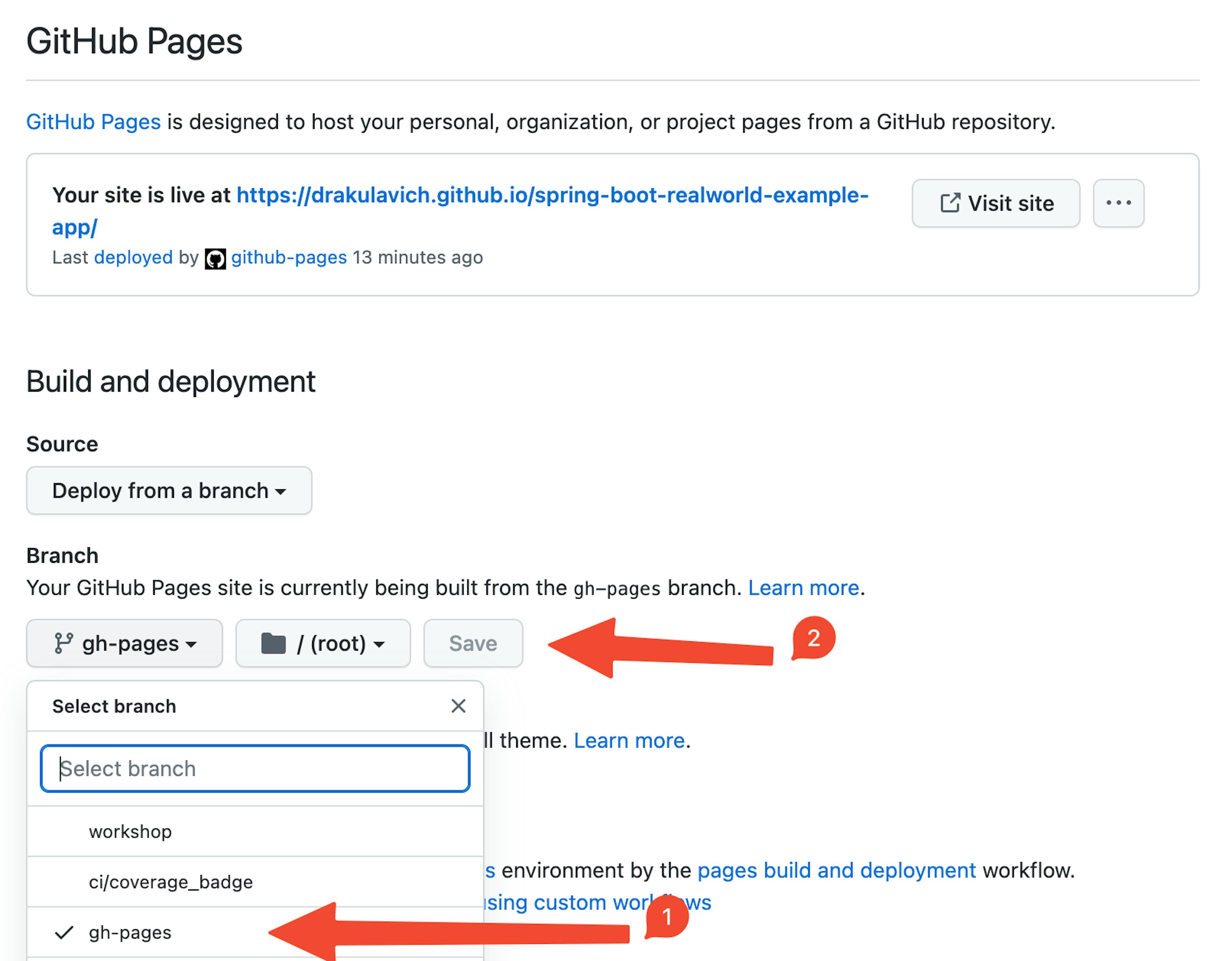 Configure GitHub Pages