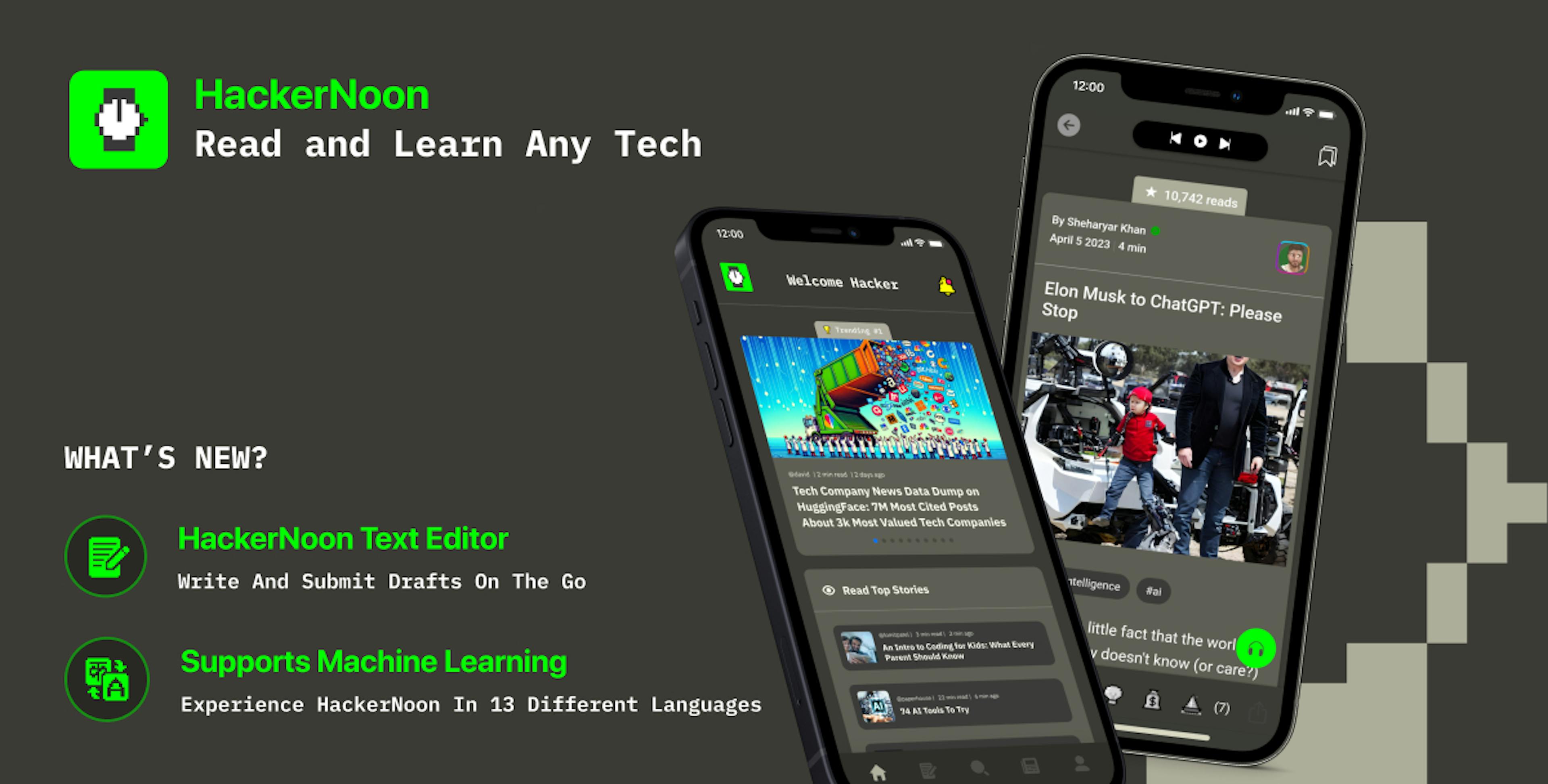 featured image - HackerNoon Mobil Uygulaması Artık Uygulama İçi Yazımı ve Teknik Blogları Okumak İçin Toplam 13 Dili Destekliyor