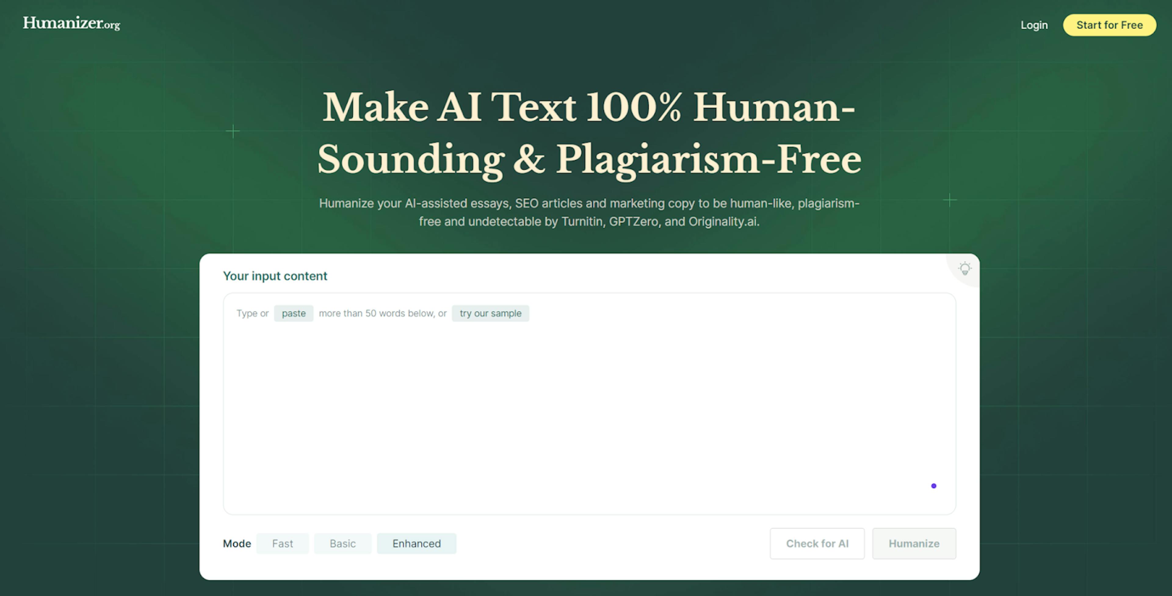 featured image - Humanizer.org 评论：免费让 AI 内容无法被检测到
