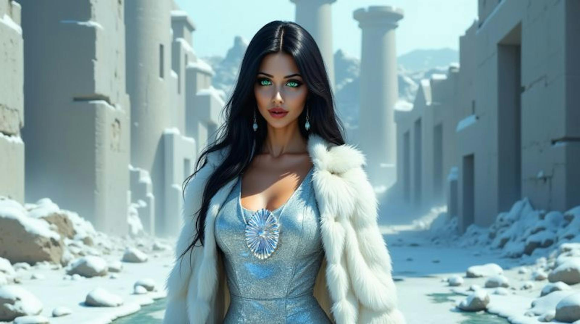 The striking scene of Alejandra's fatalistic "will to power" speech among the ruins of Atlantis
