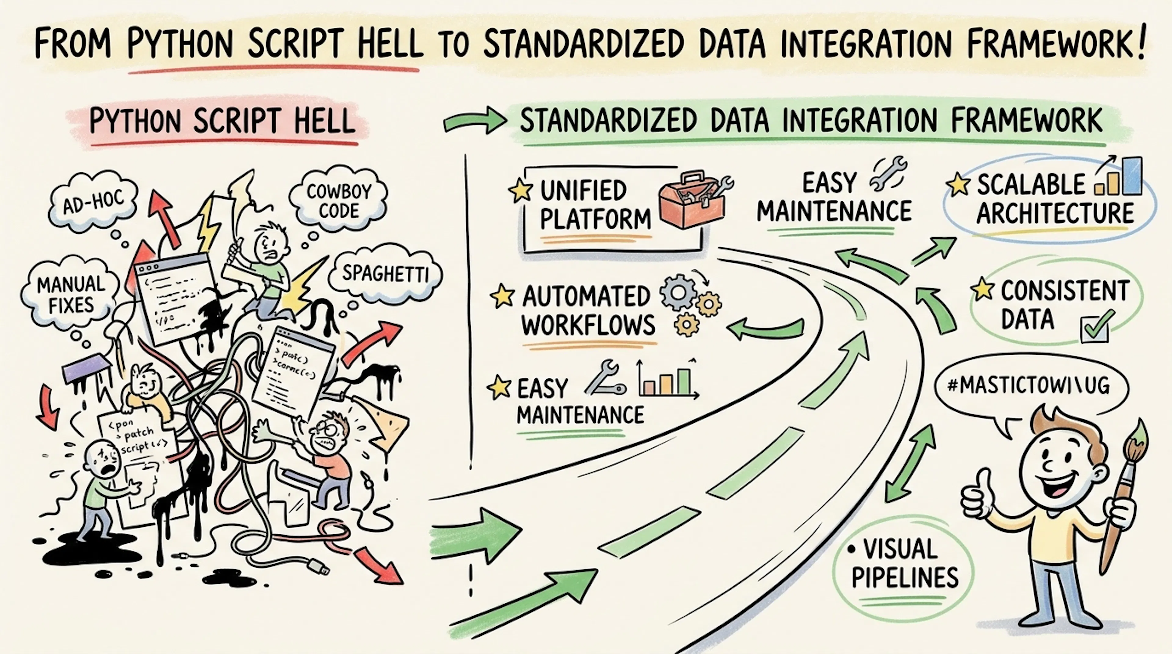 featured image - From Python Script Hell to a Modern Data Integration Framework