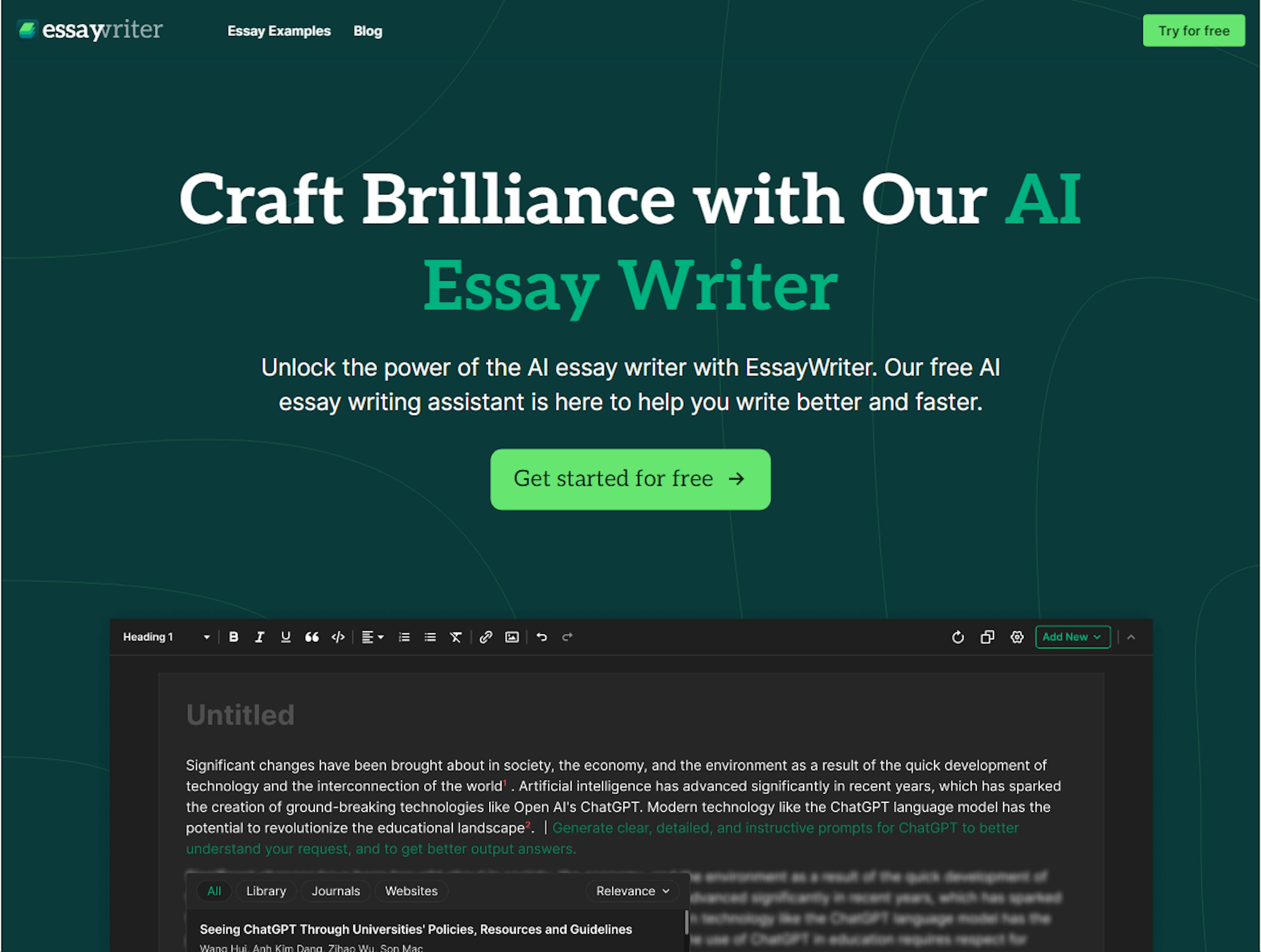 featured image - Examen d'EssayWriter : un examen attentif du rédacteur d'essais sur l'IA
