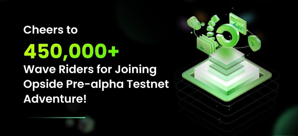 featured image - Opside Pre-alpha Testnet Recap: 88 Miners, 17K Validators, 450K Users, 13.6M TX, Together We Made It