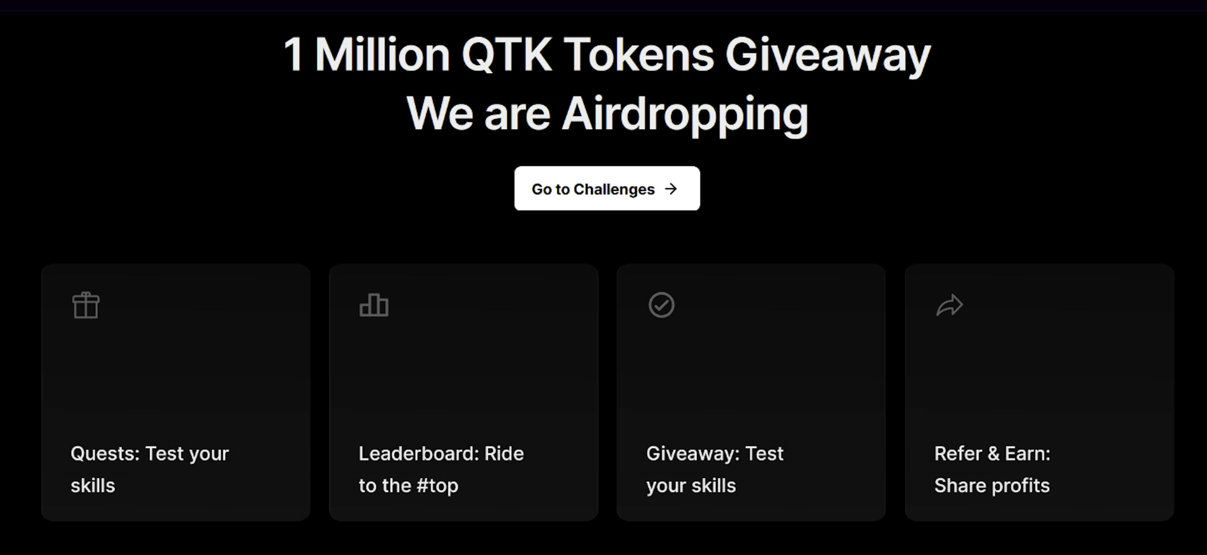 featured image - QTK, 100만 달러 에어드롭 출시: 지금 공유 요청
