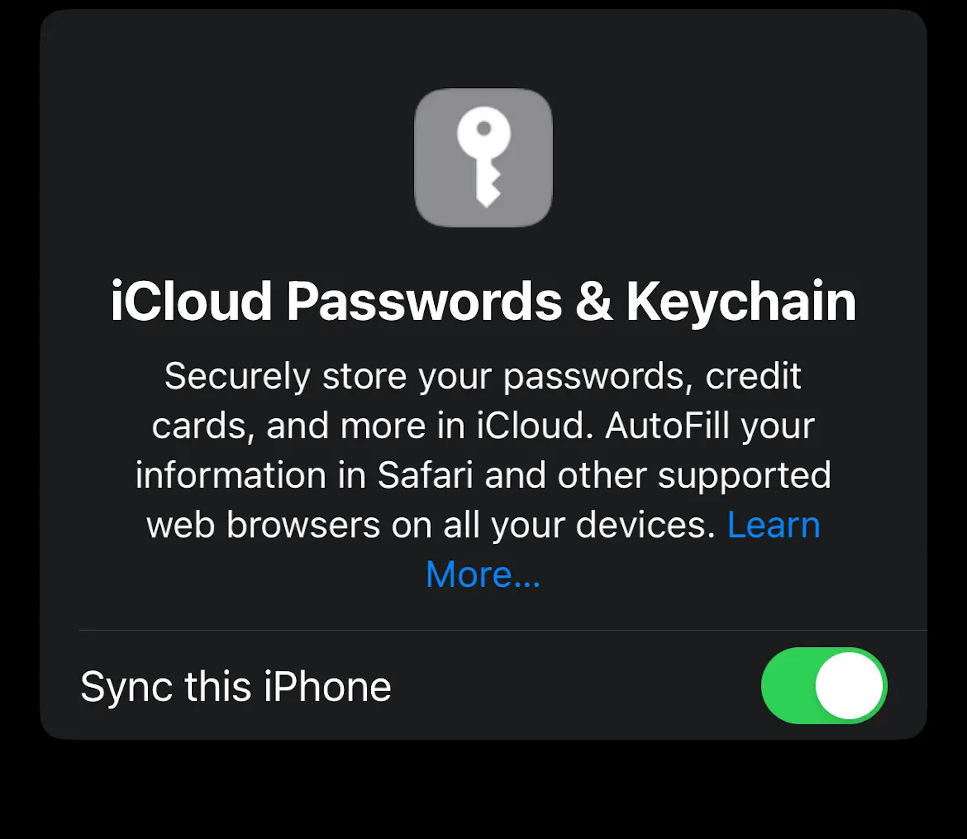 iPhone password manager