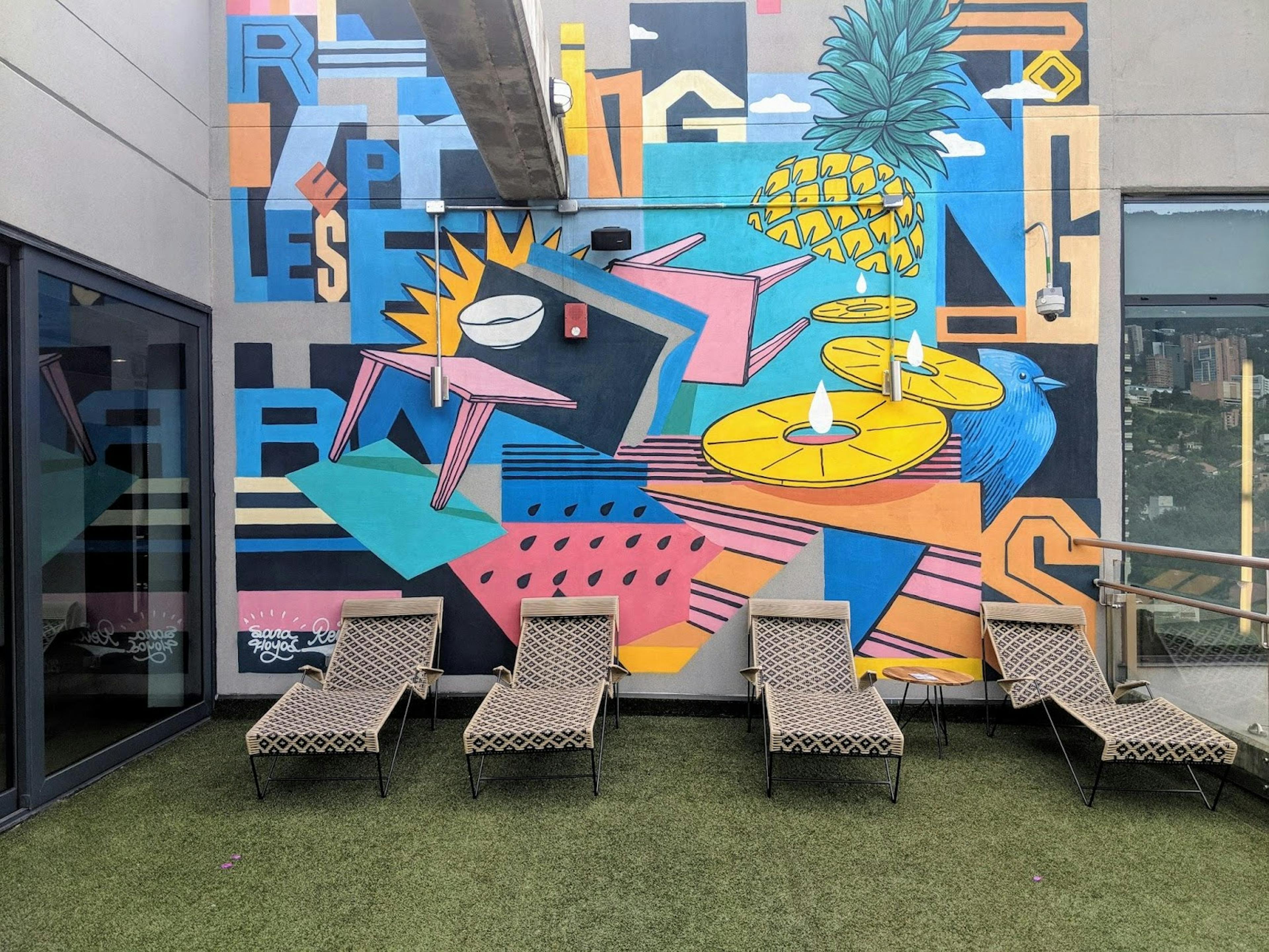 Photo credit: Me, WeWork lounge chairs on outside patio