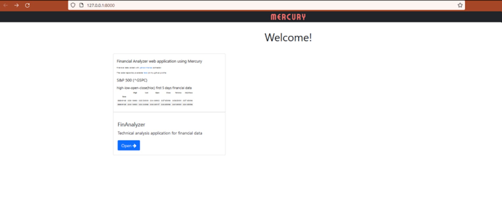 finAnalyzer-mercury notebook on local mercury server — Image by author