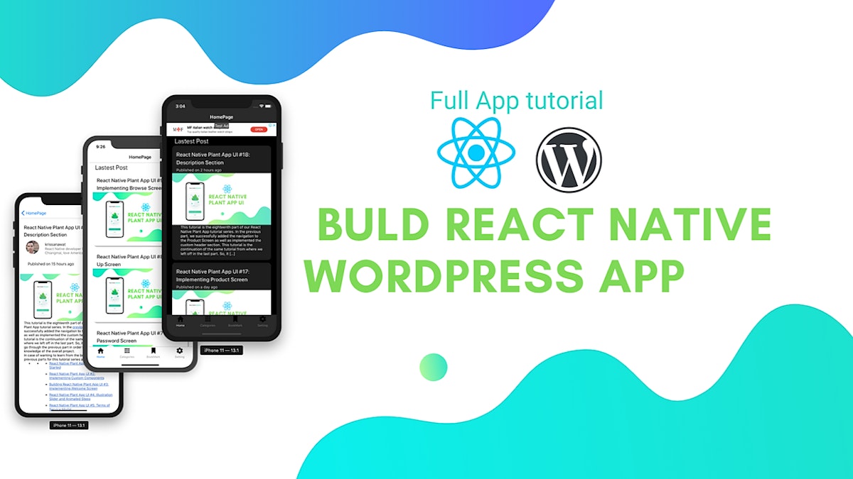 featured image - How To Build WordPress App with React Native Part #16: Adding Dark Mode