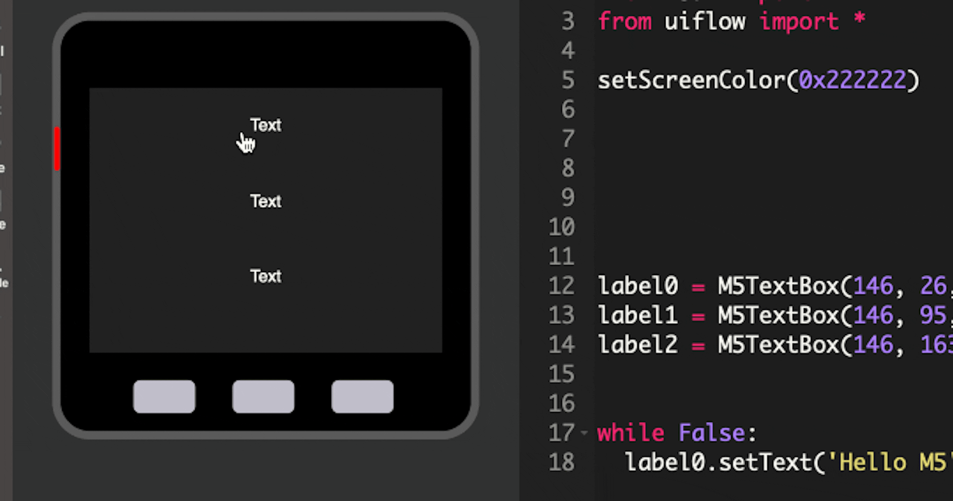 M5Stack - Editing the label