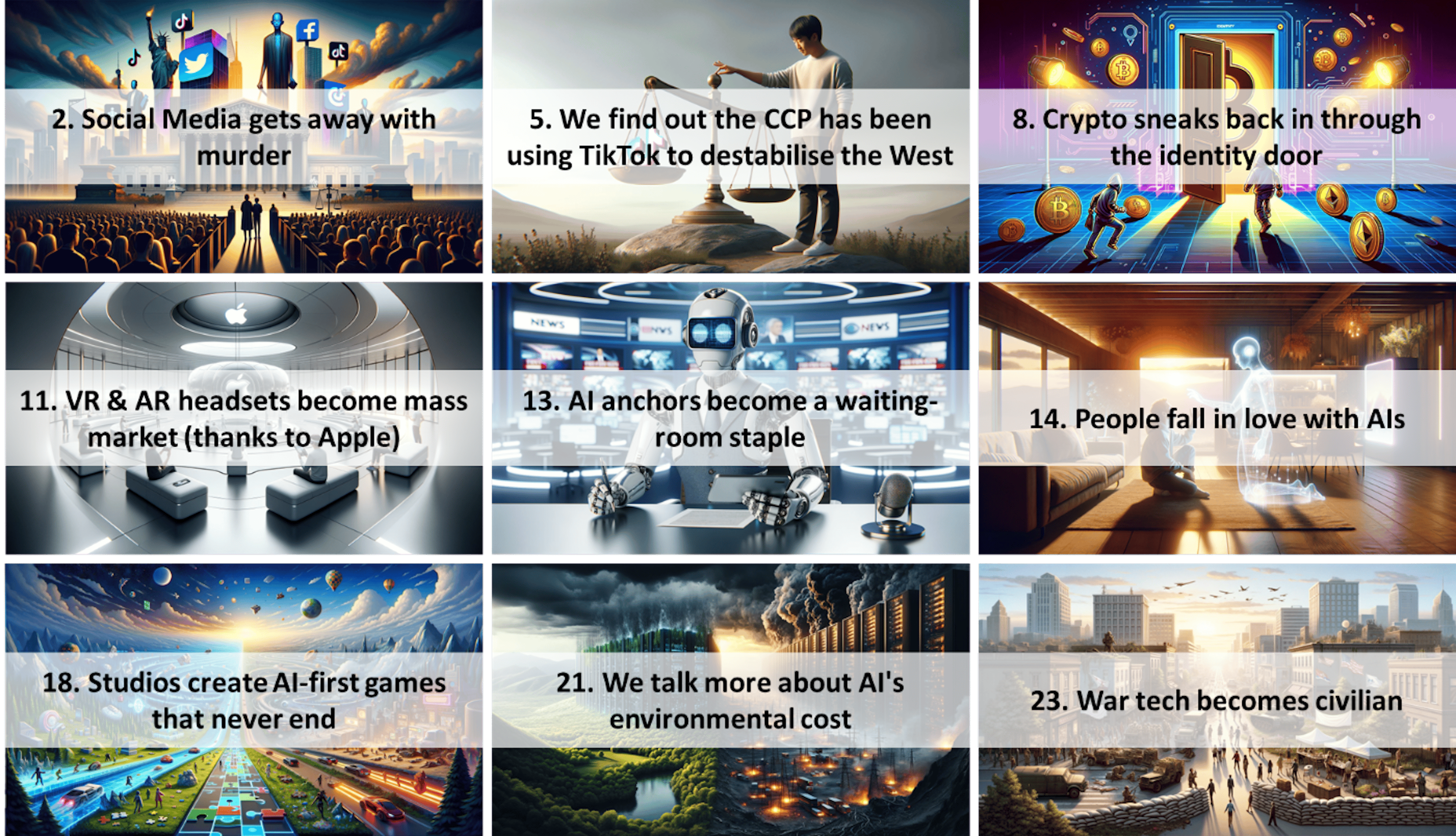 featured image - Into the Future: 24 Tech Predictions Shaping 2024